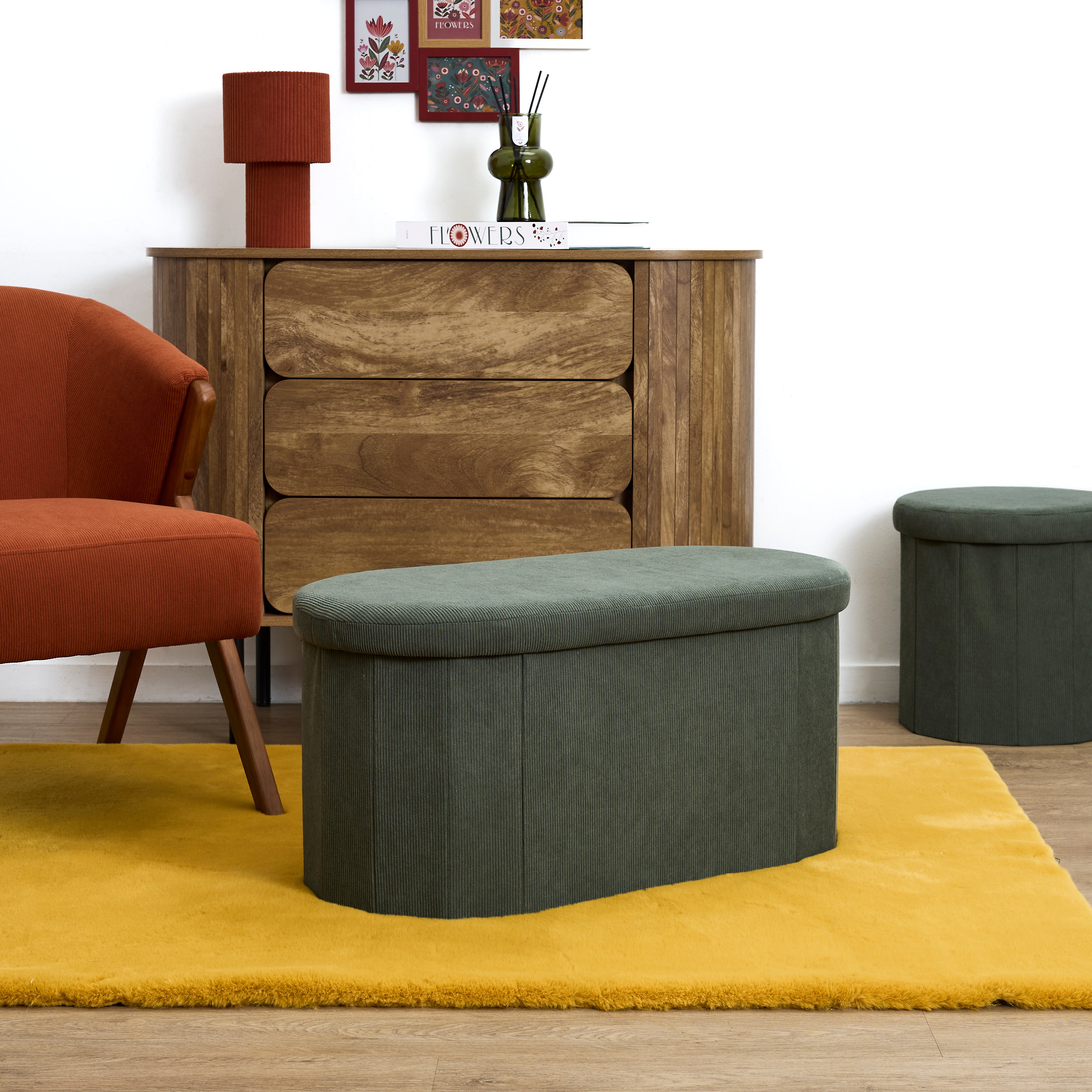 COFFRE BANC PLIABLE COTELE JULES VERT