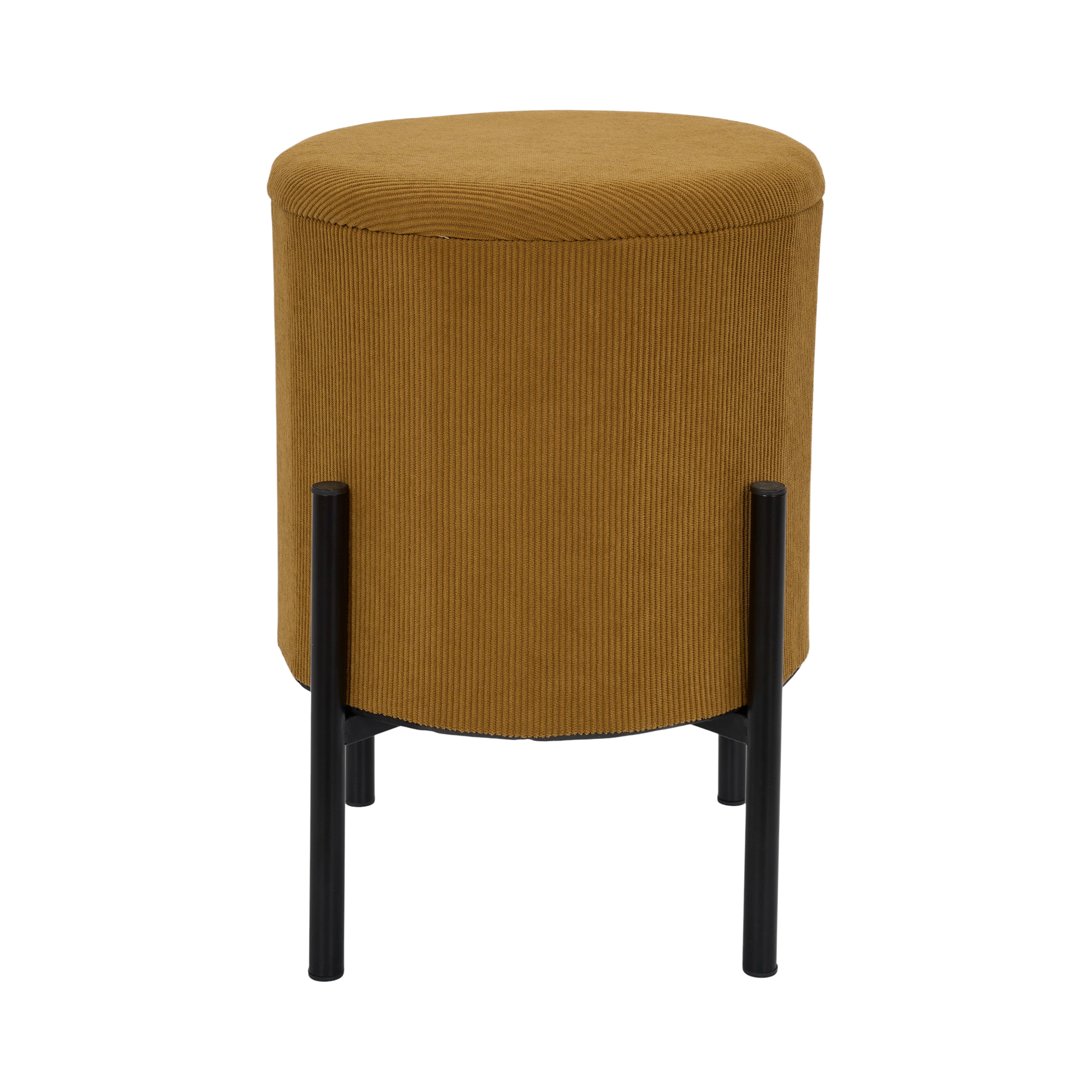 POUF RANGEMENT COTELE JULES JAUNE - LOT DE 4