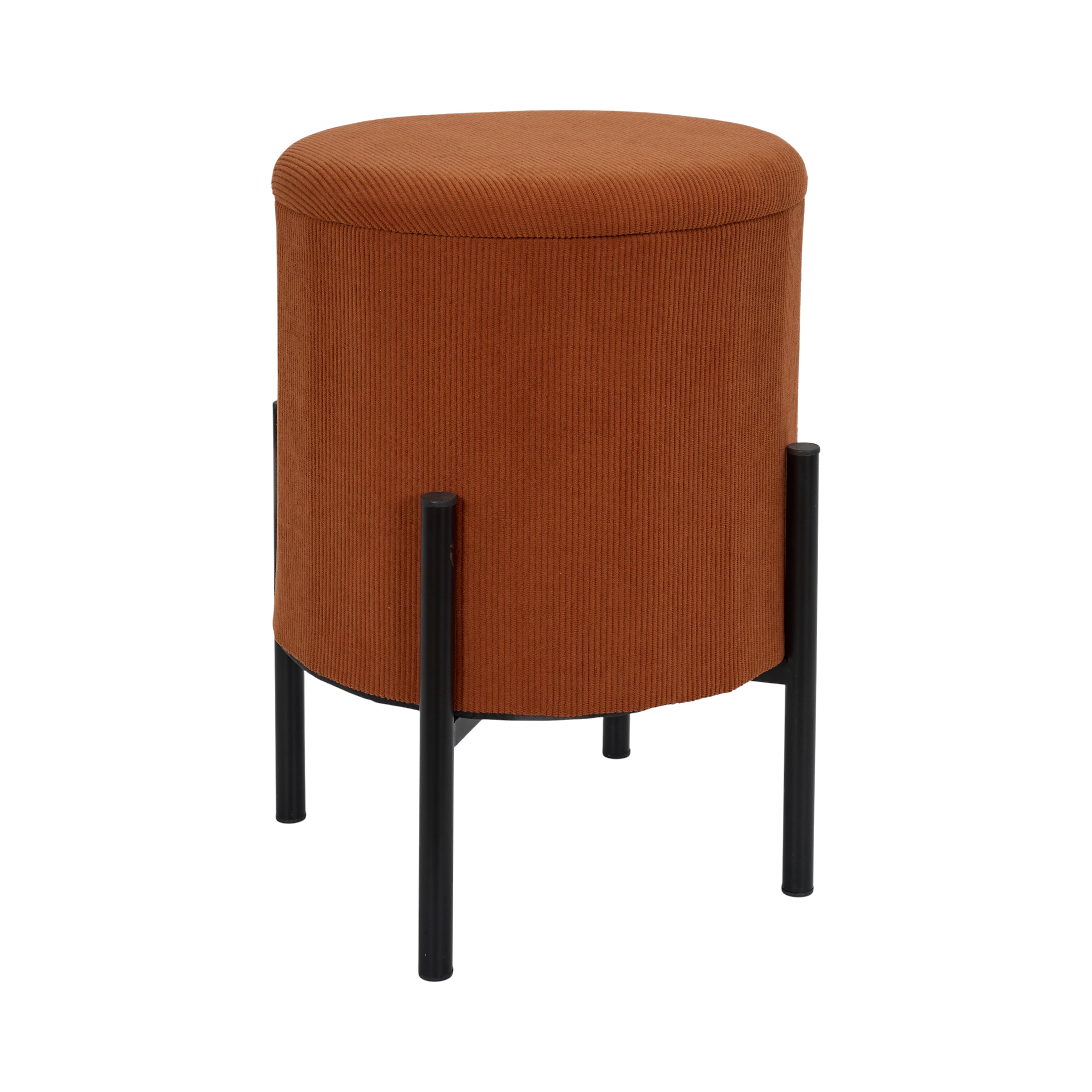 POUF RANGEMENT COTELE JULES TERRACOTTA - LOT DE 4