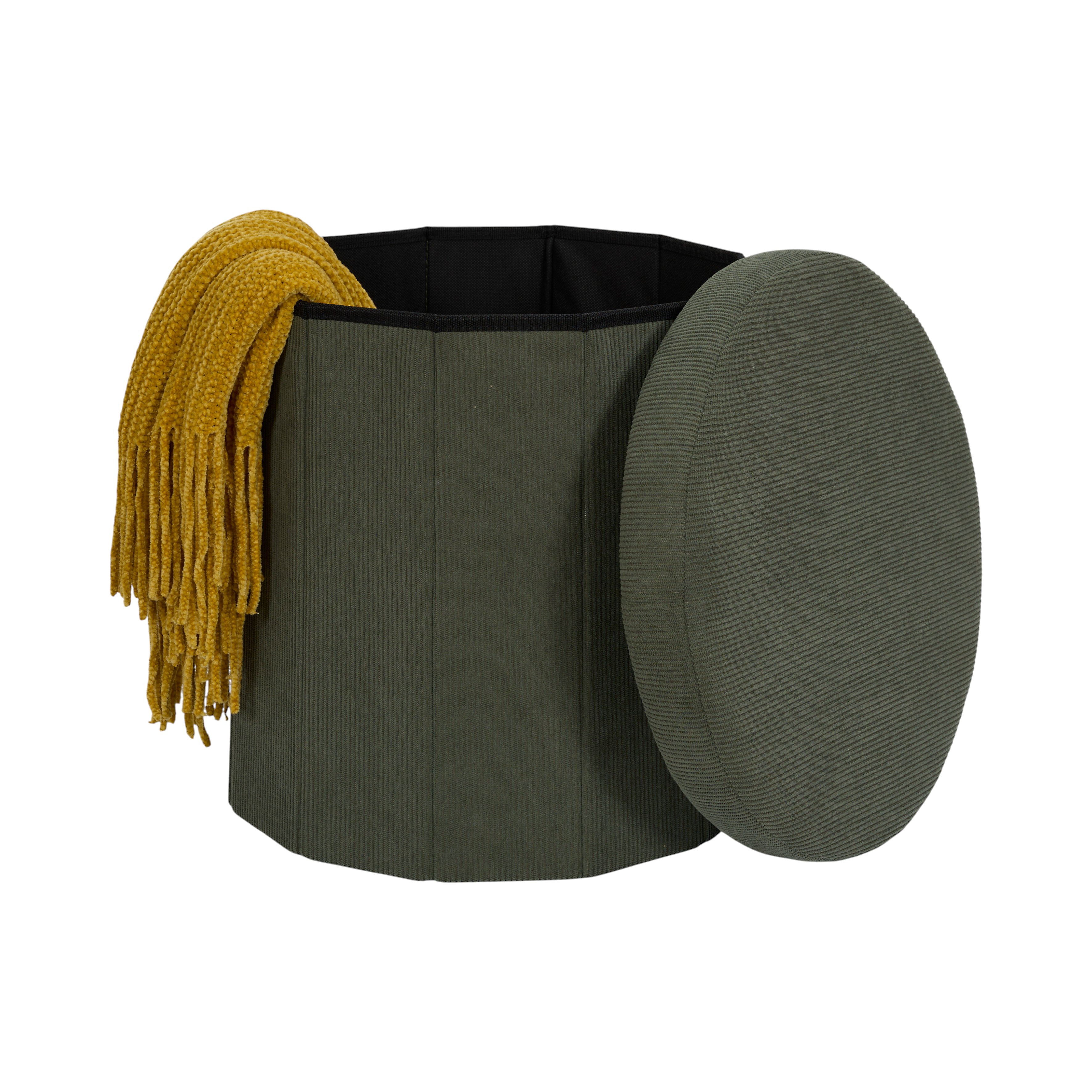 COFFRE POUF PLIABLE COTELE JULES VERT