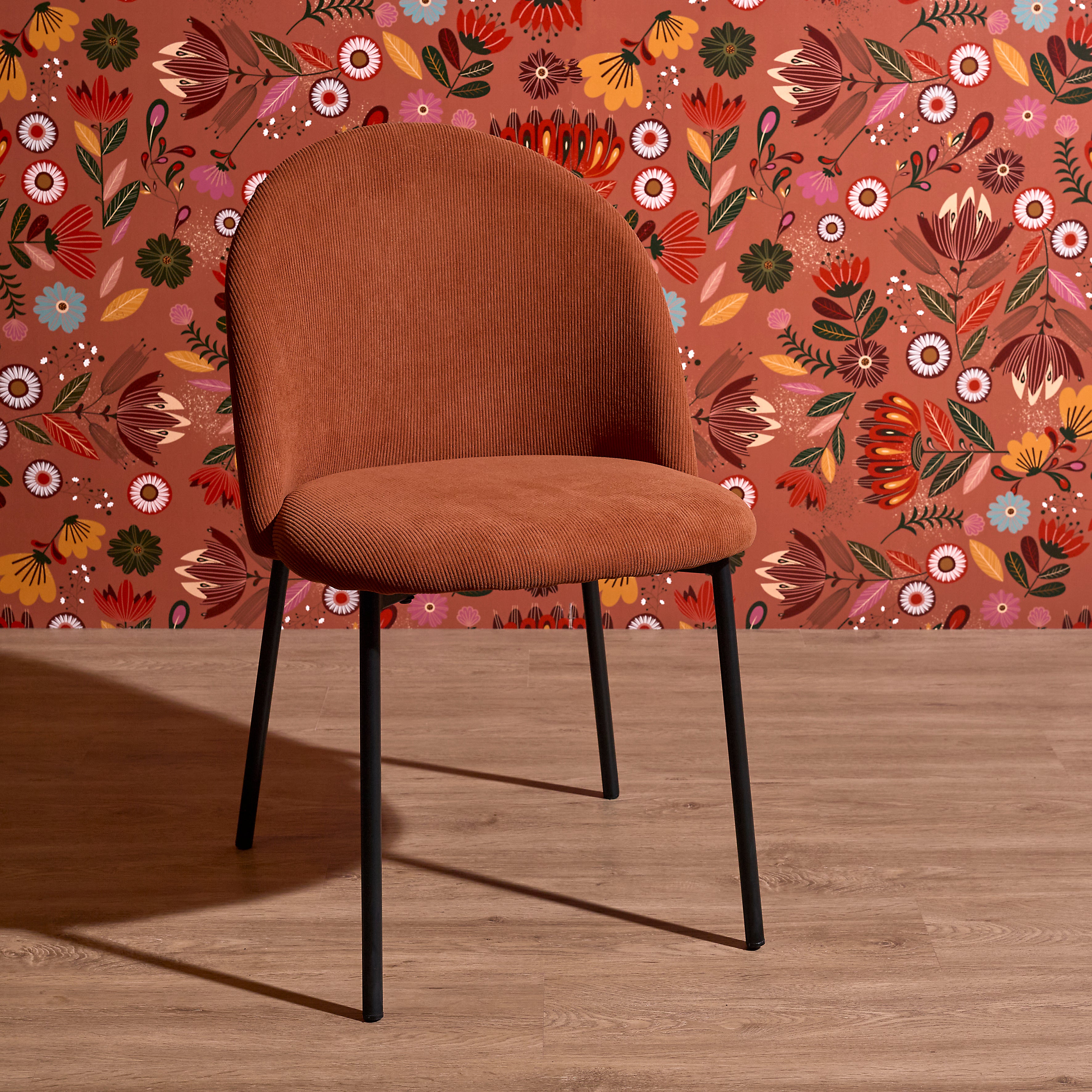 CHAISE COTELE DOSSIER ARCHE JULES TERRACOTTA - LOT DE 4