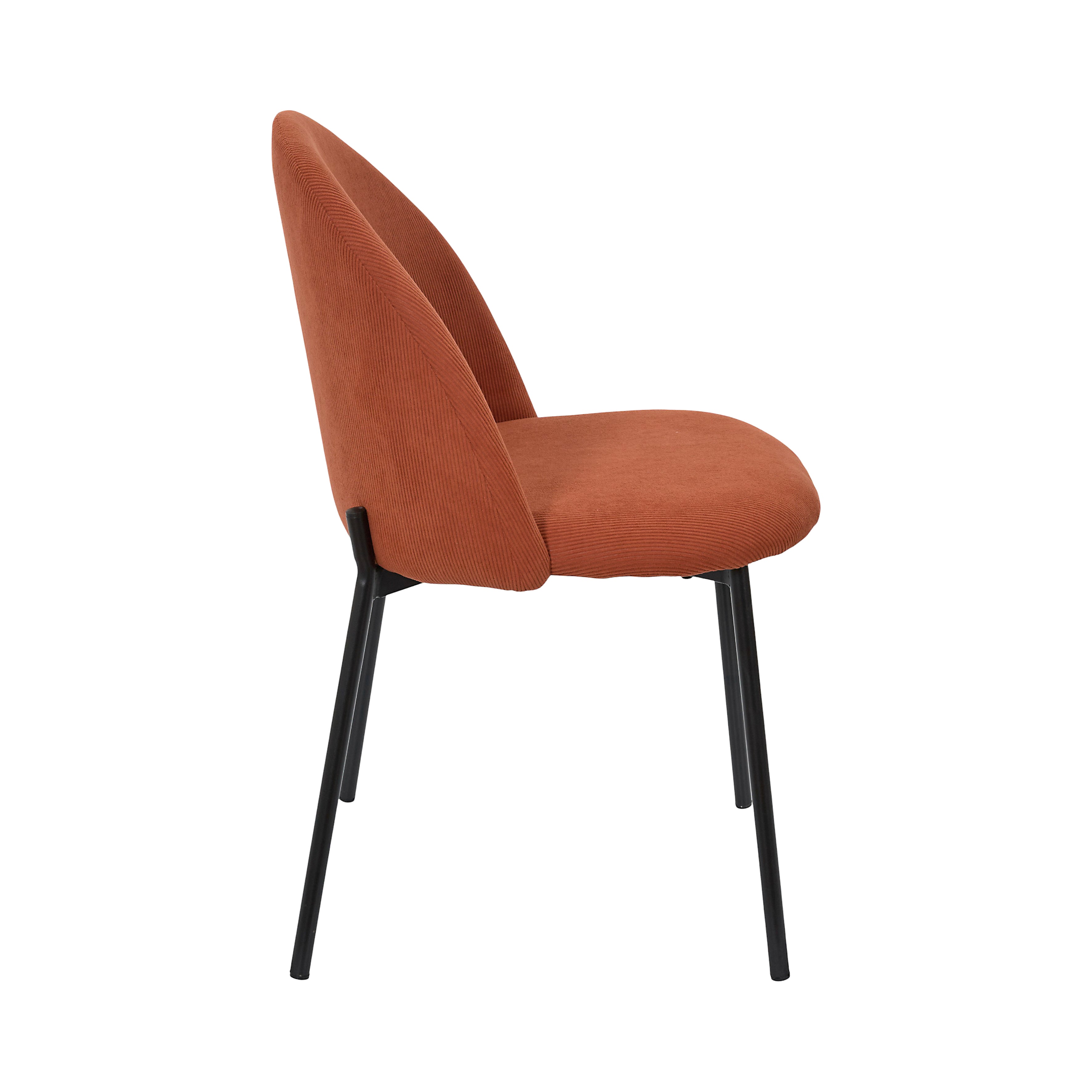CHAISE COTELE DOSSIER ARCHE JULES TERRACOTTA - LOT DE 4
