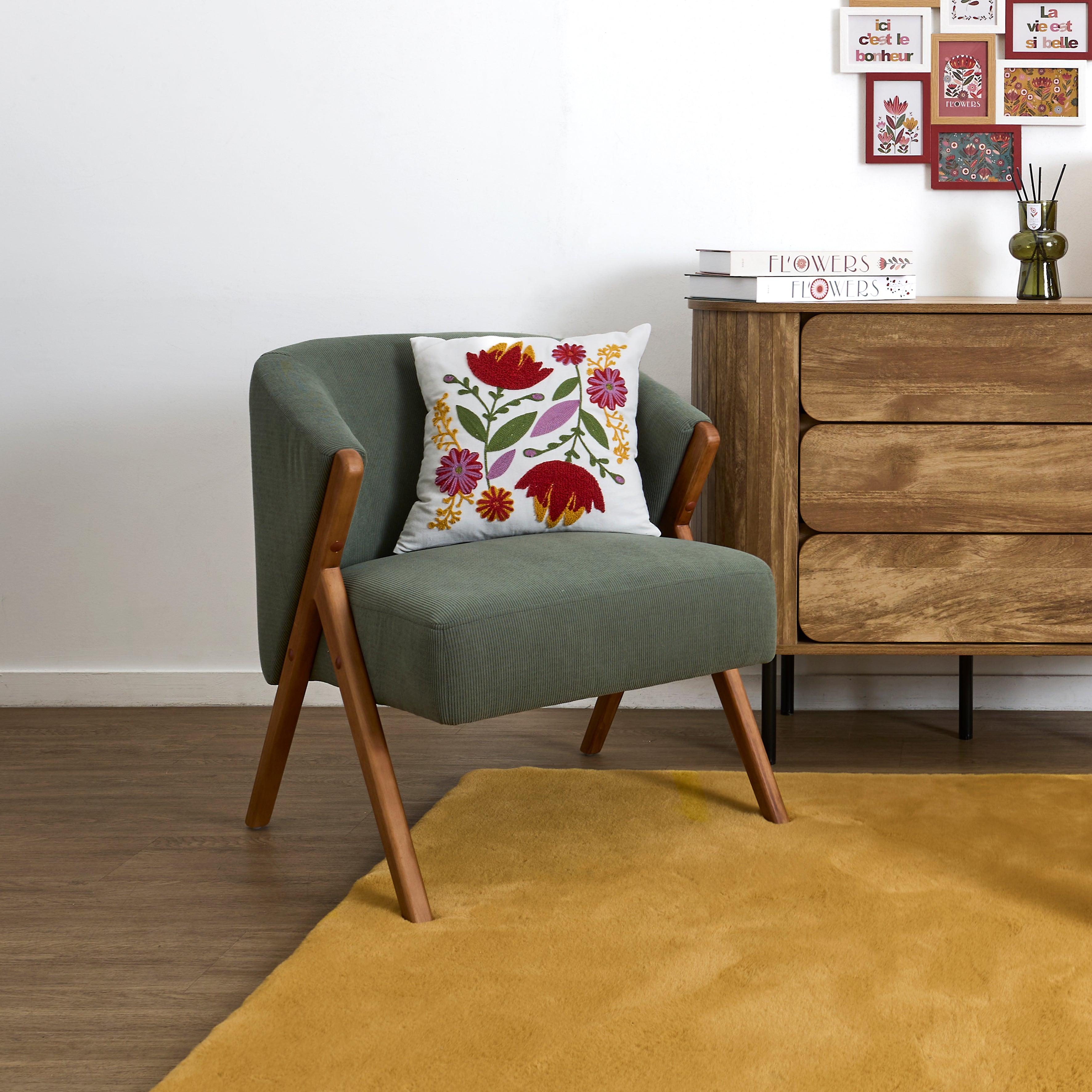 FAUTEUIL SALON COTELE JULES VERT