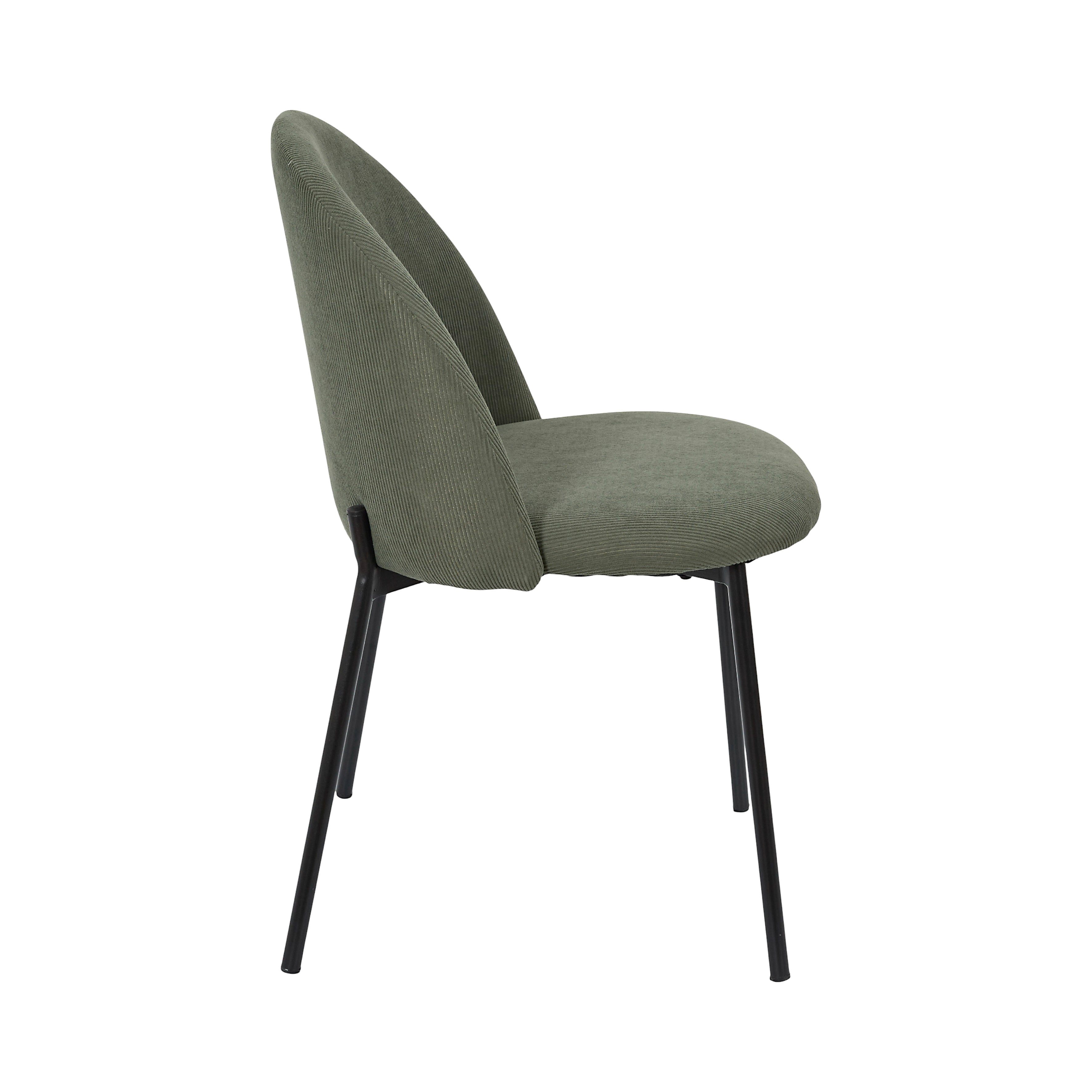 CHAISE COTELE DOSSIER ARCHE JULES VERT - LOT DE 4