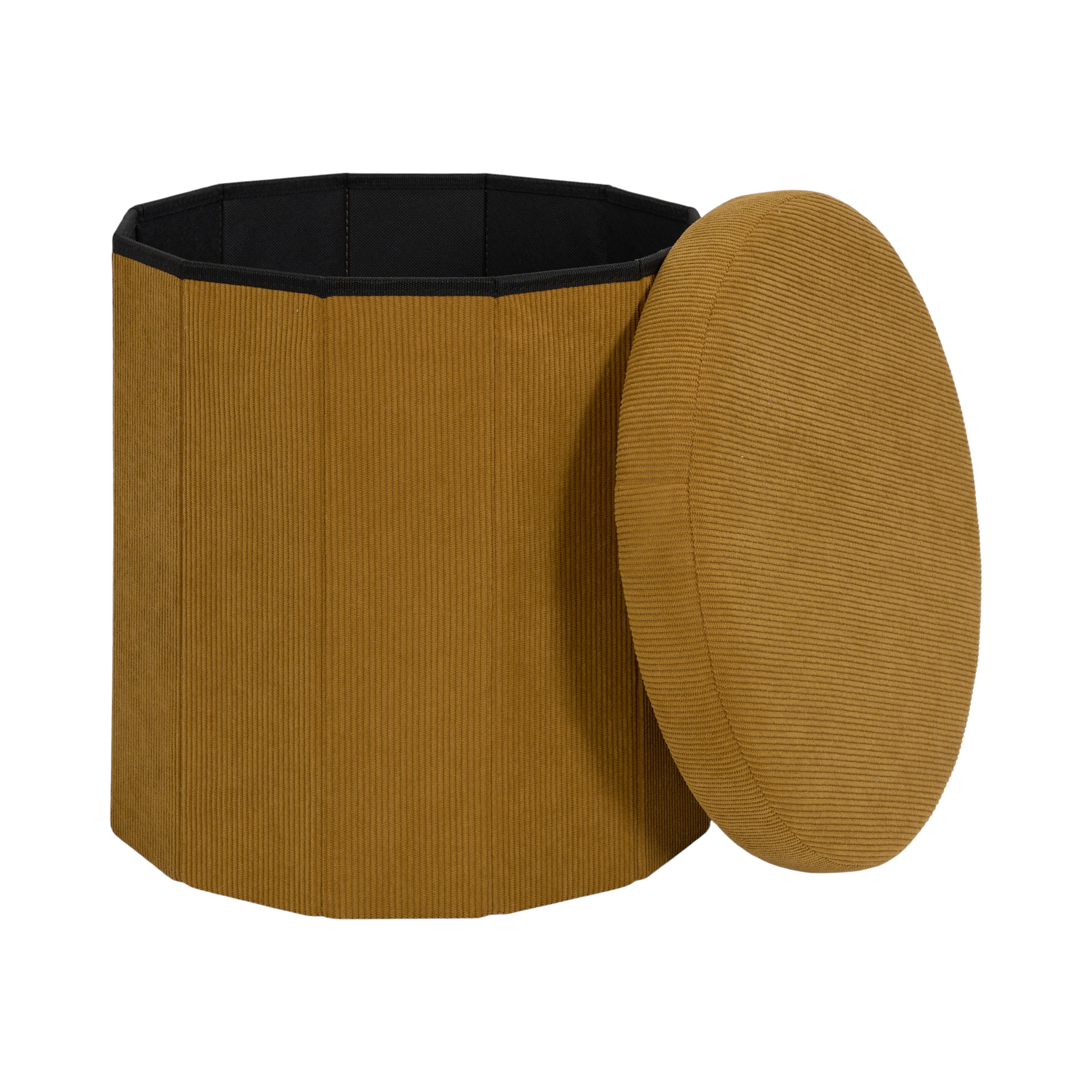 COFFRE POUF PLIABLE COTELE JULES JAUNE