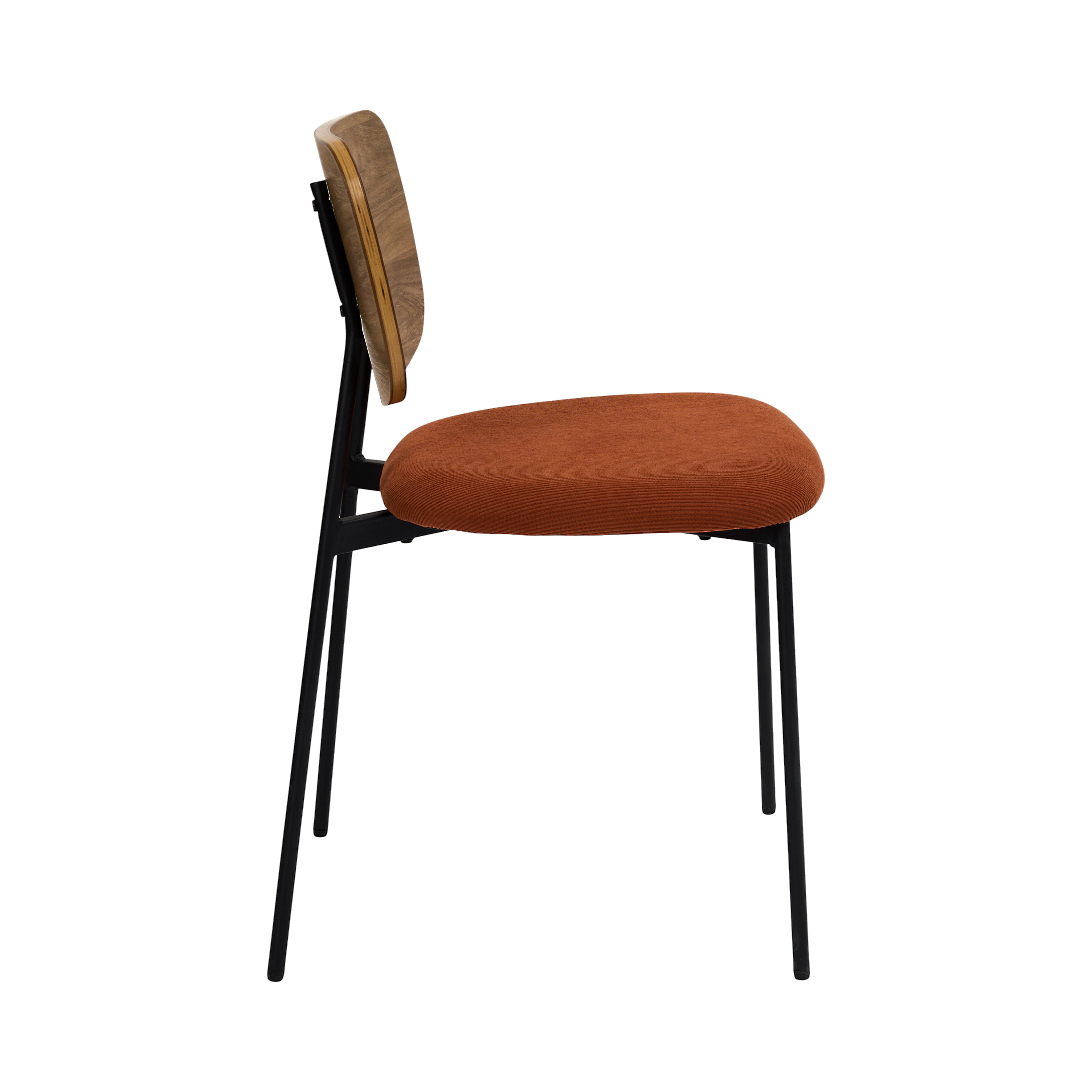 CHAISE COTELE BOIS JULES TERRACOTTA - LOT DE 4
