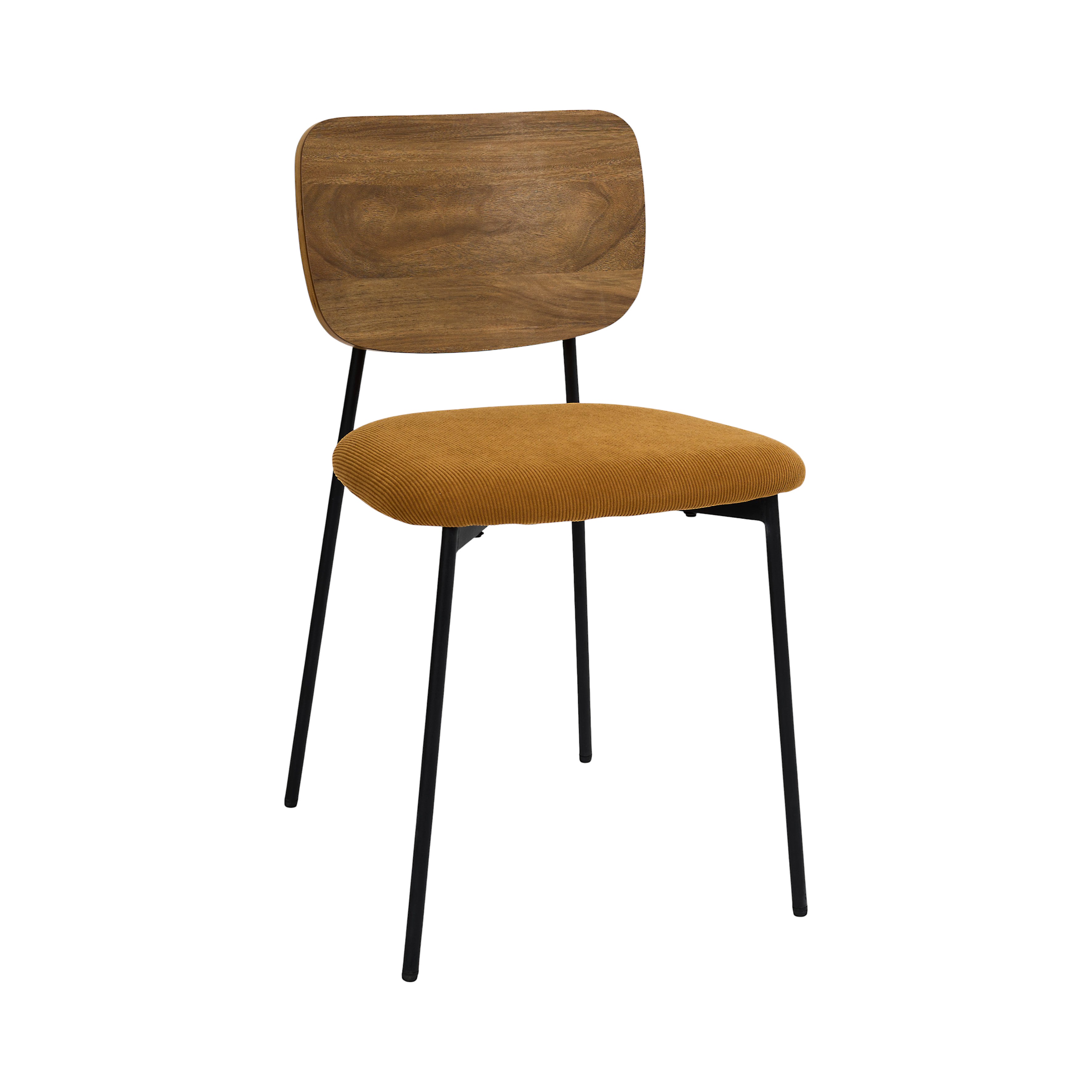 CHAISE COTELE BOIS JULES JAUNE - LOT DE 4