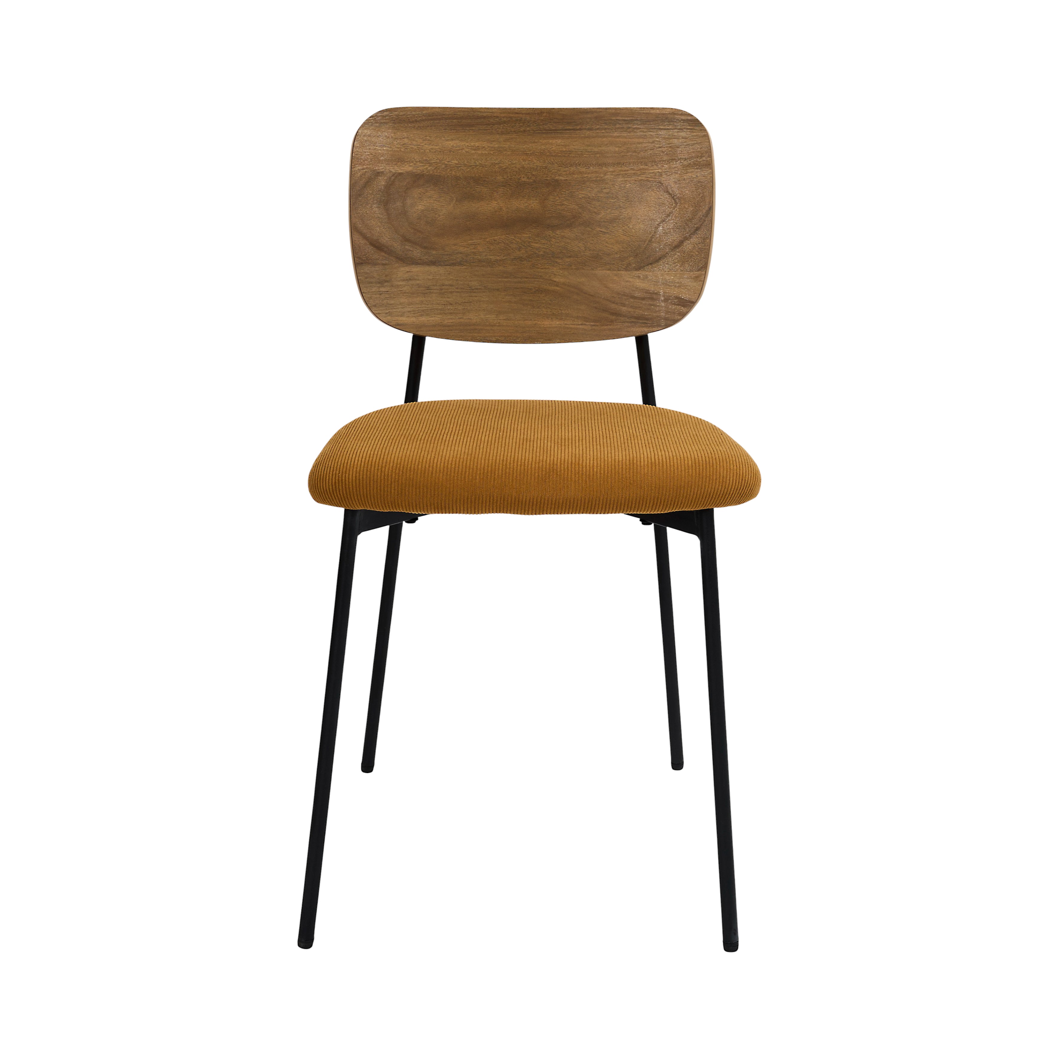 CHAISE COTELE BOIS JULES JAUNE - LOT DE 4