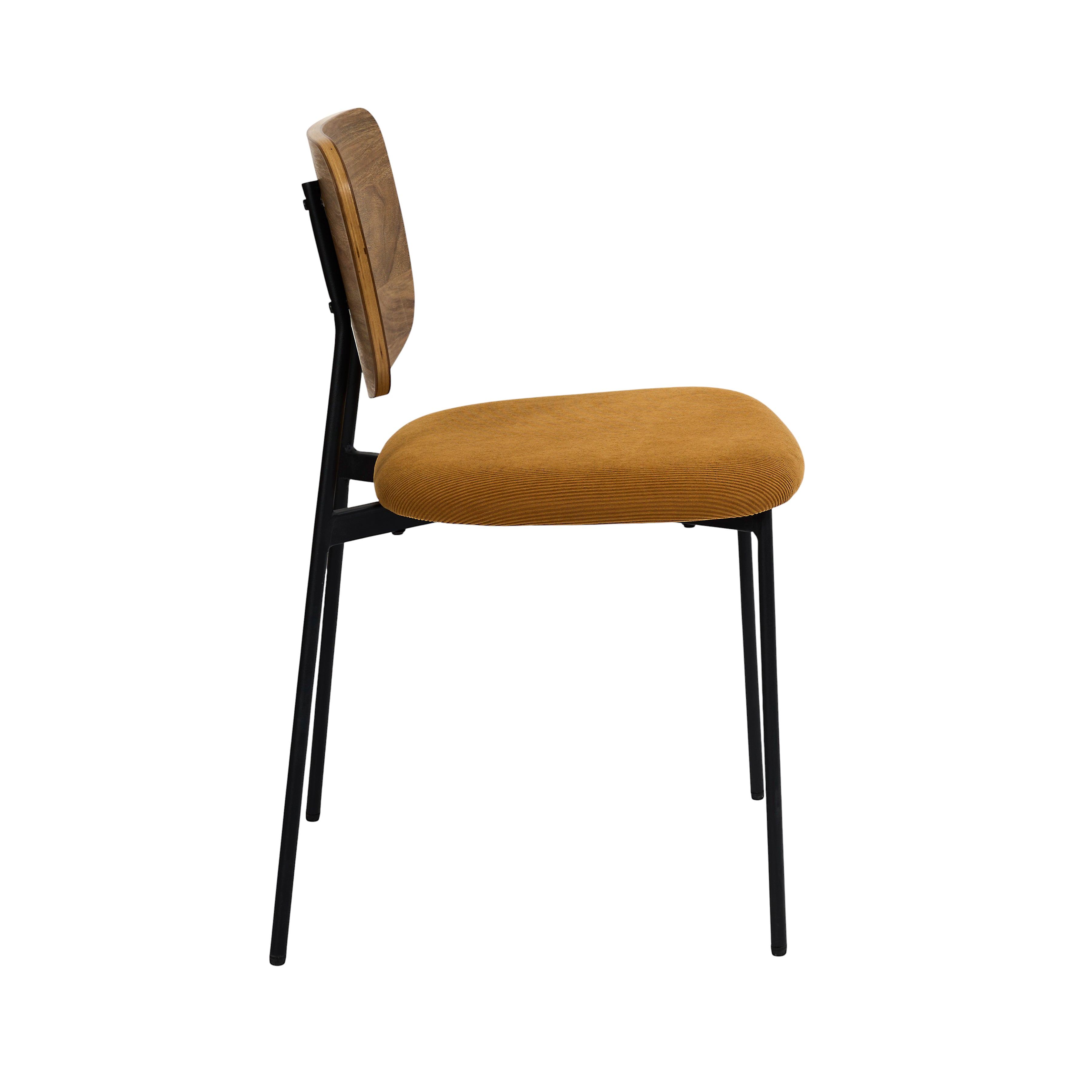 CHAISE COTELE BOIS JULES JAUNE - LOT DE 4
