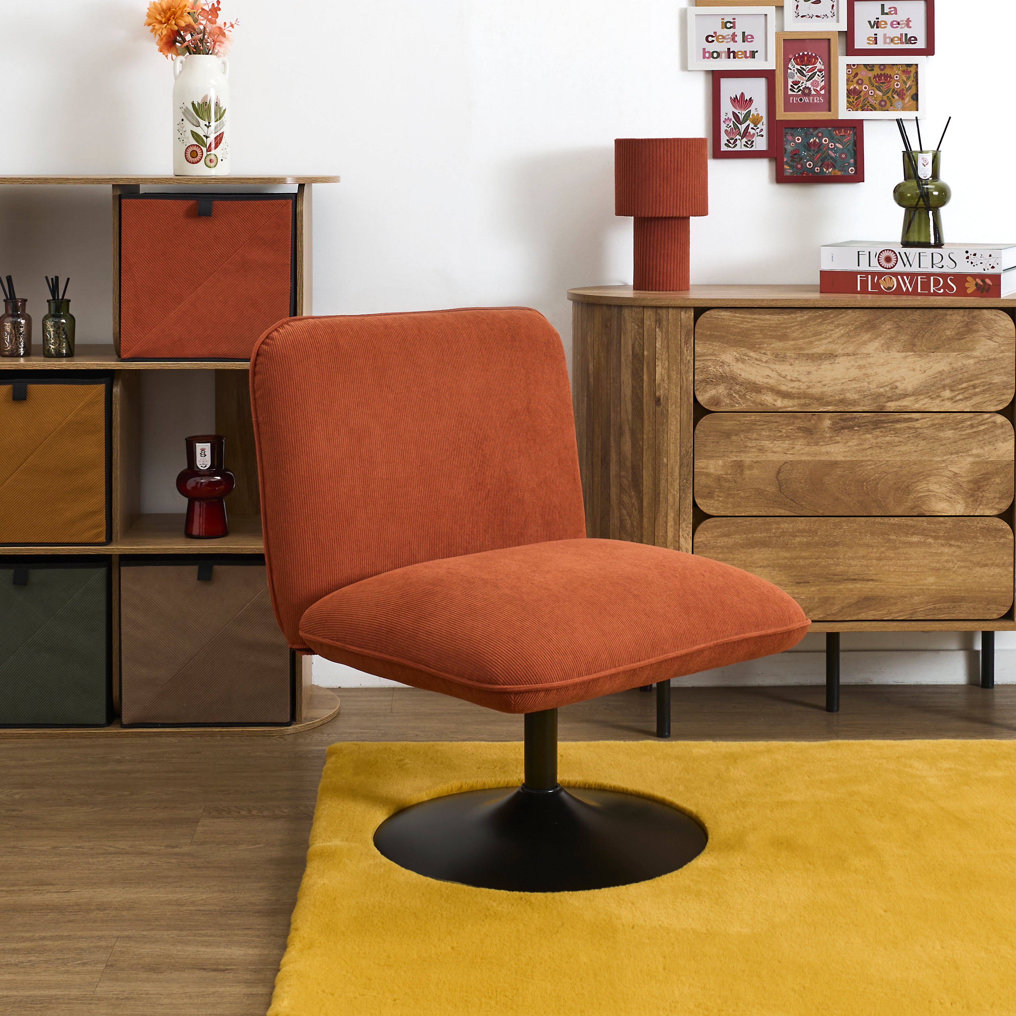 FAUTEUIL SALON PIVOTANT JULES TERRA