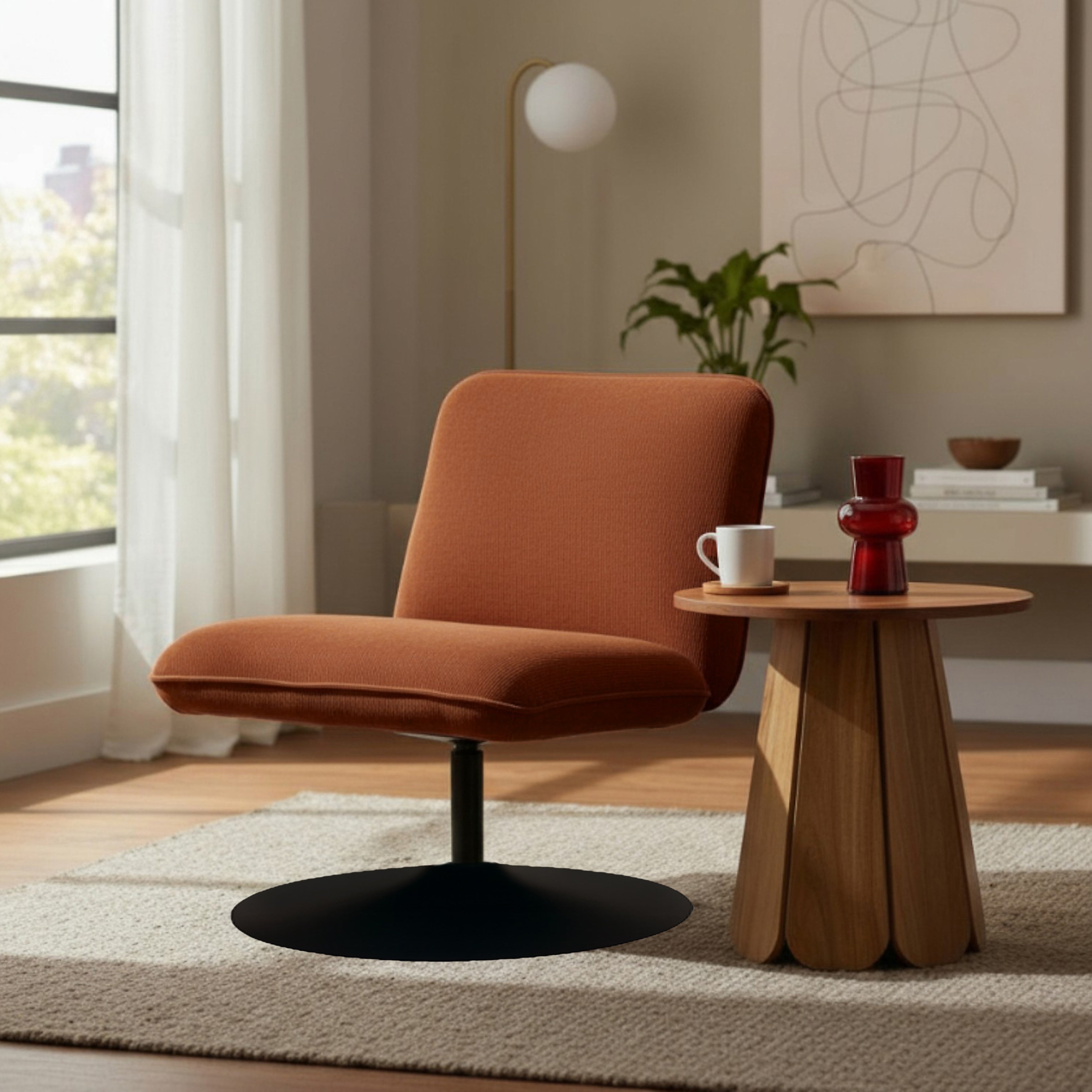 FAUTEUIL SALON PIVOTANT JULES TERRA