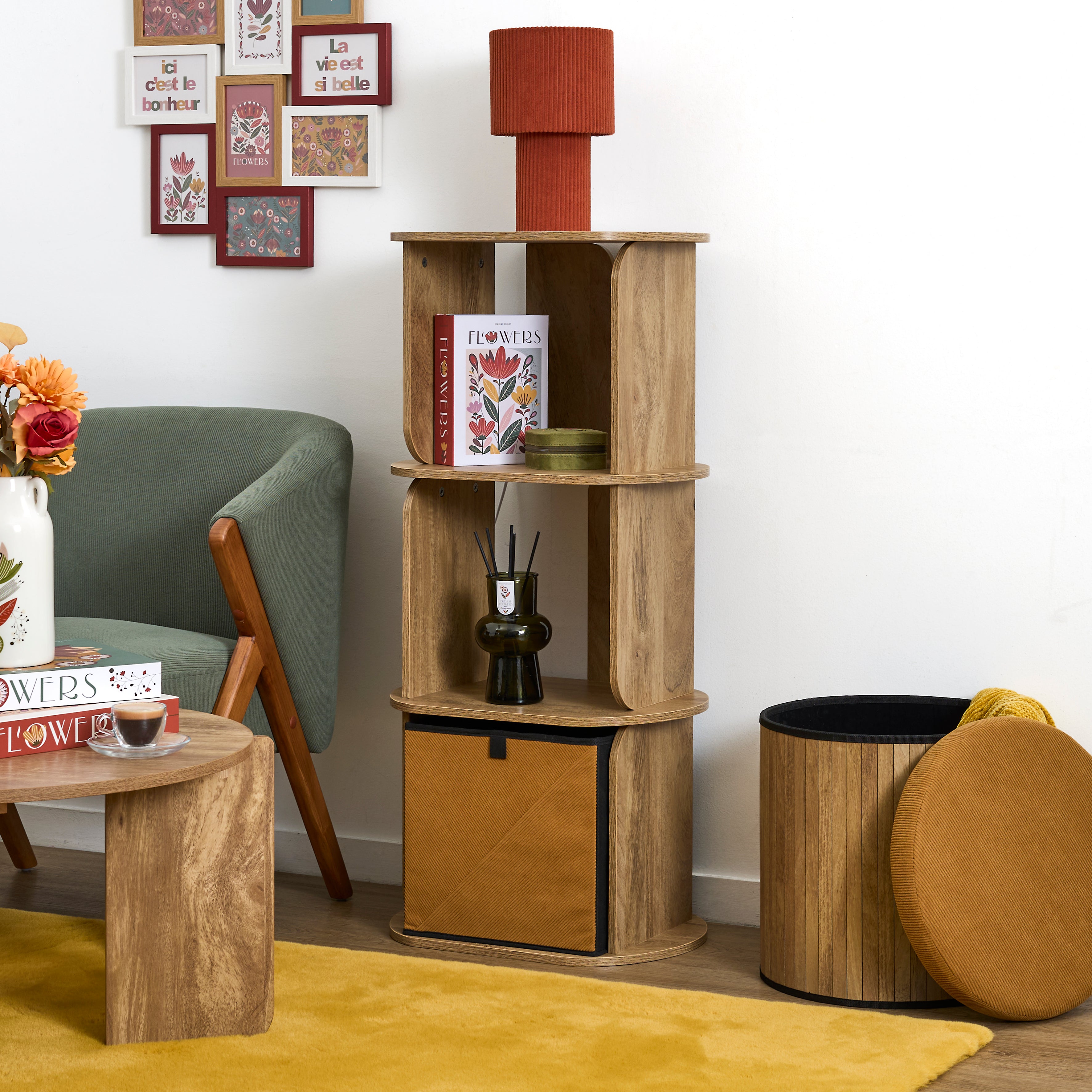 RANGEMENT MODULABLE 3 CASES HERITAGE