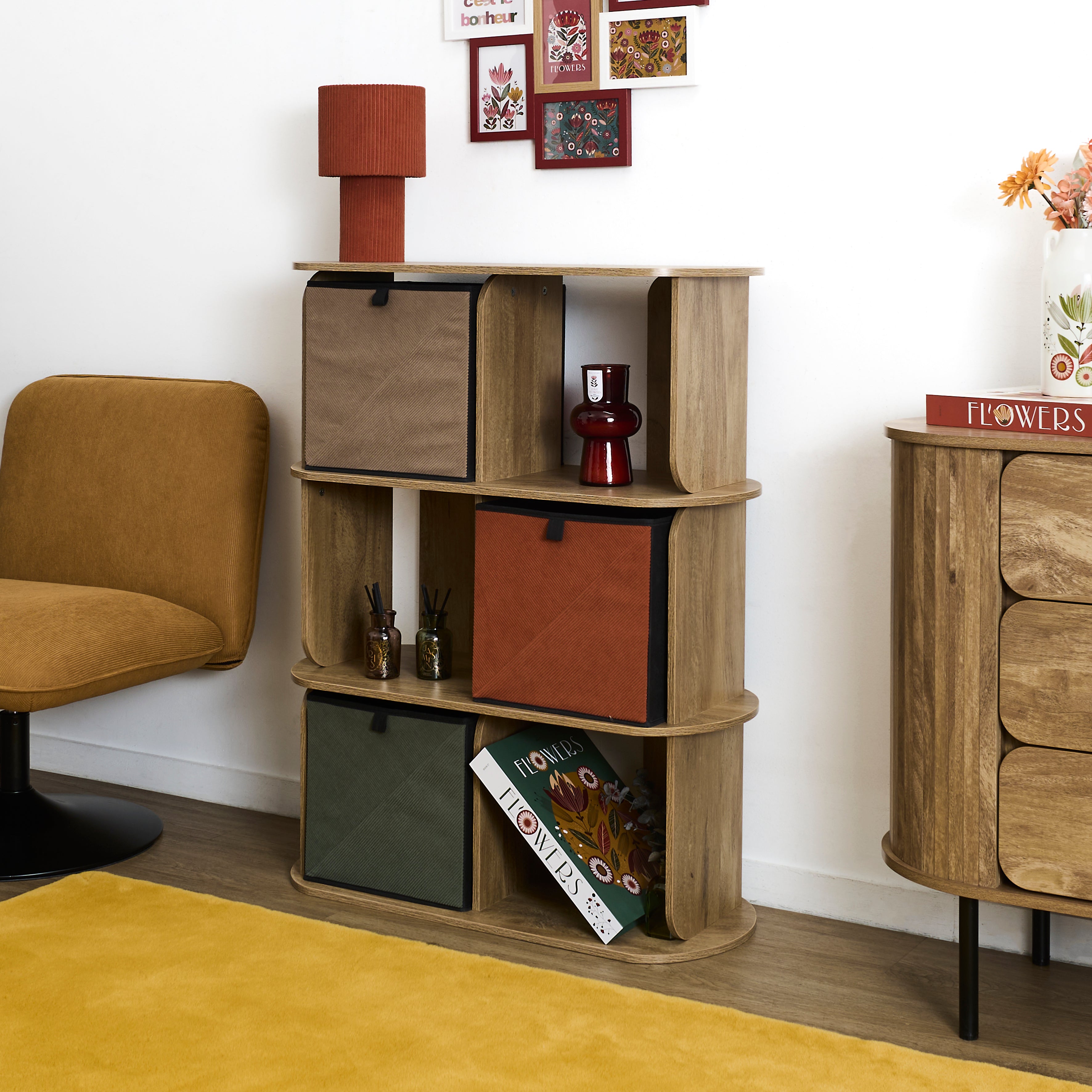 RANGEMENT MODULABLE 6 CASES HERITAGE