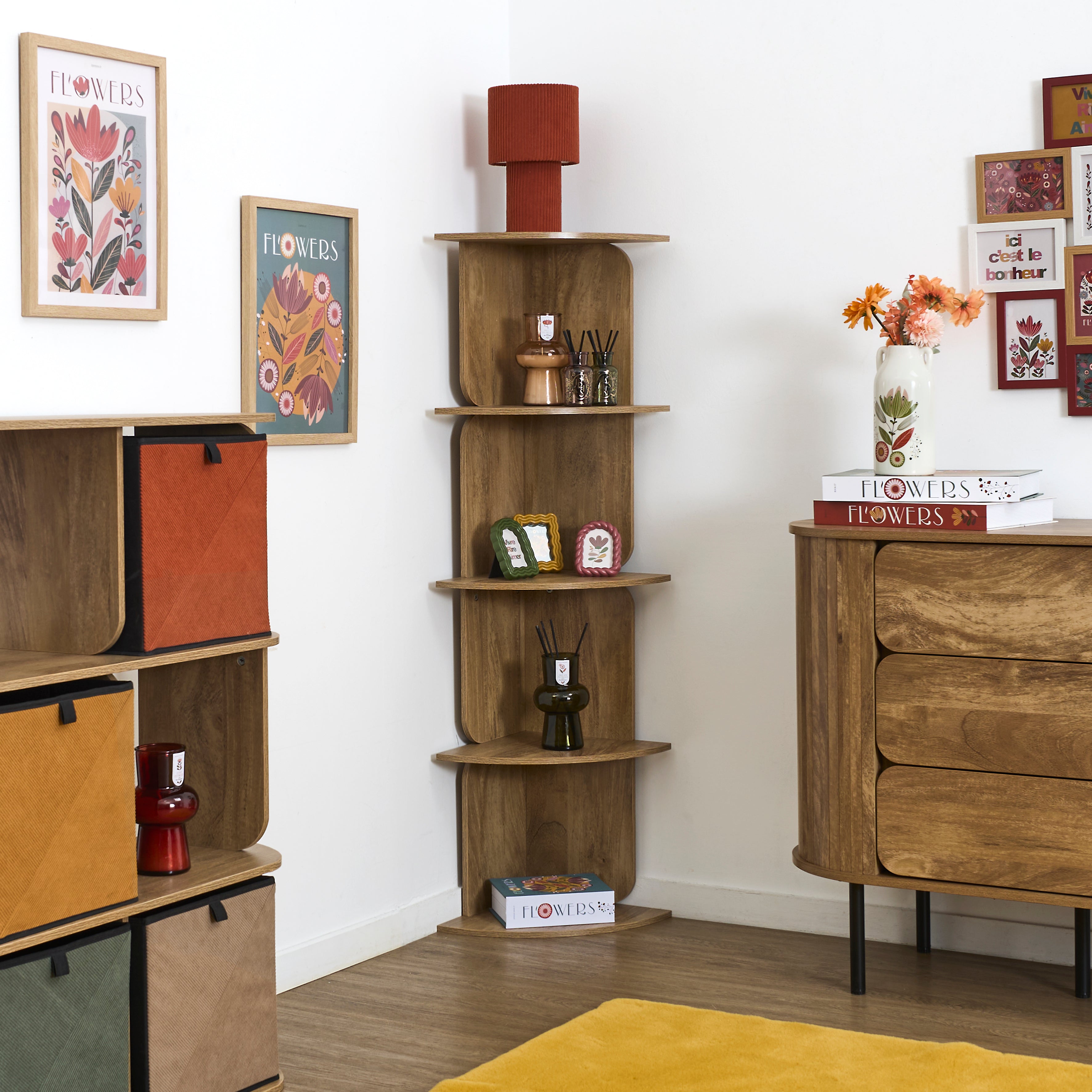 ETAGERE ANGLE 4 NIVEAUX HERITAGE