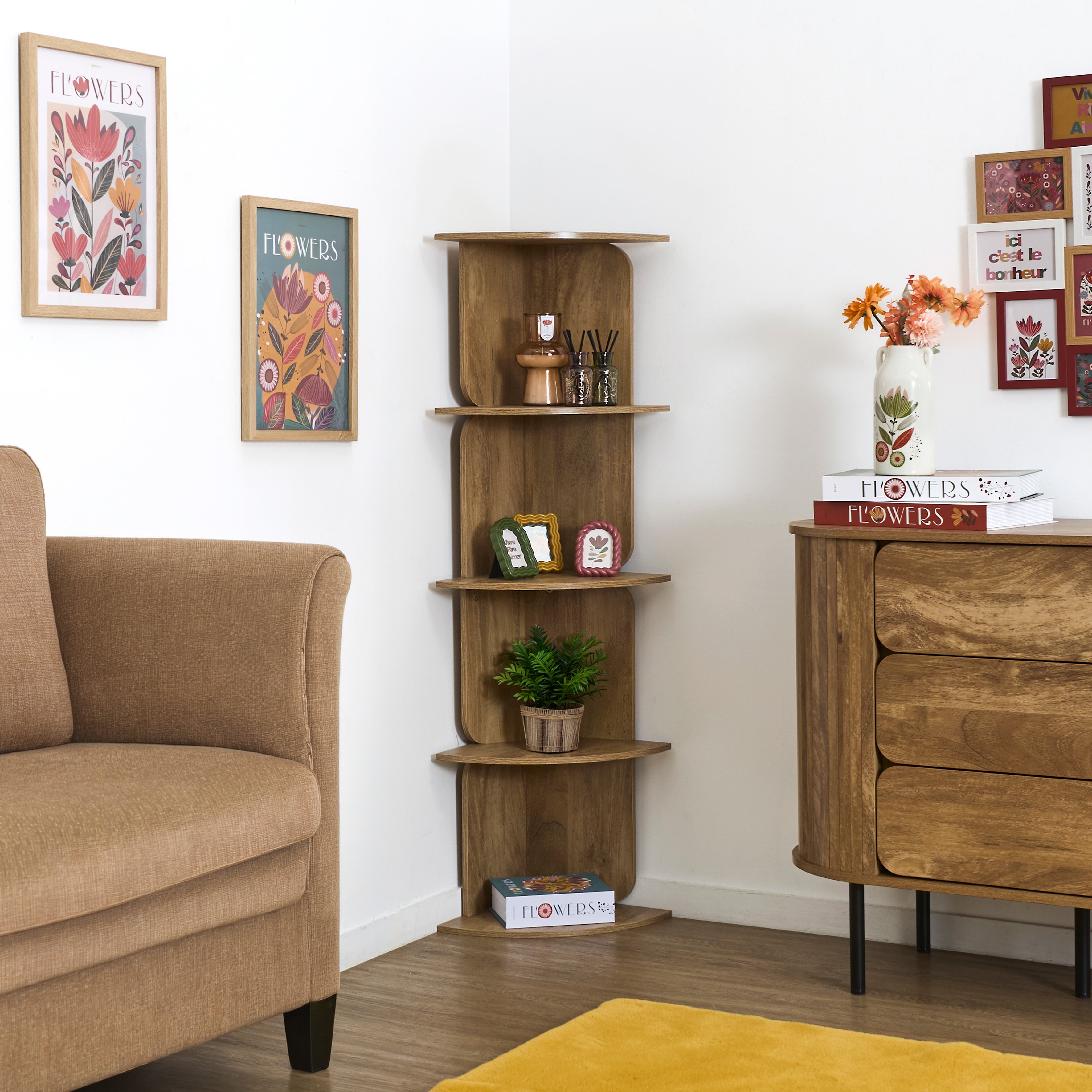 ETAGERE ANGLE 4 NIVEAUX HERITAGE
