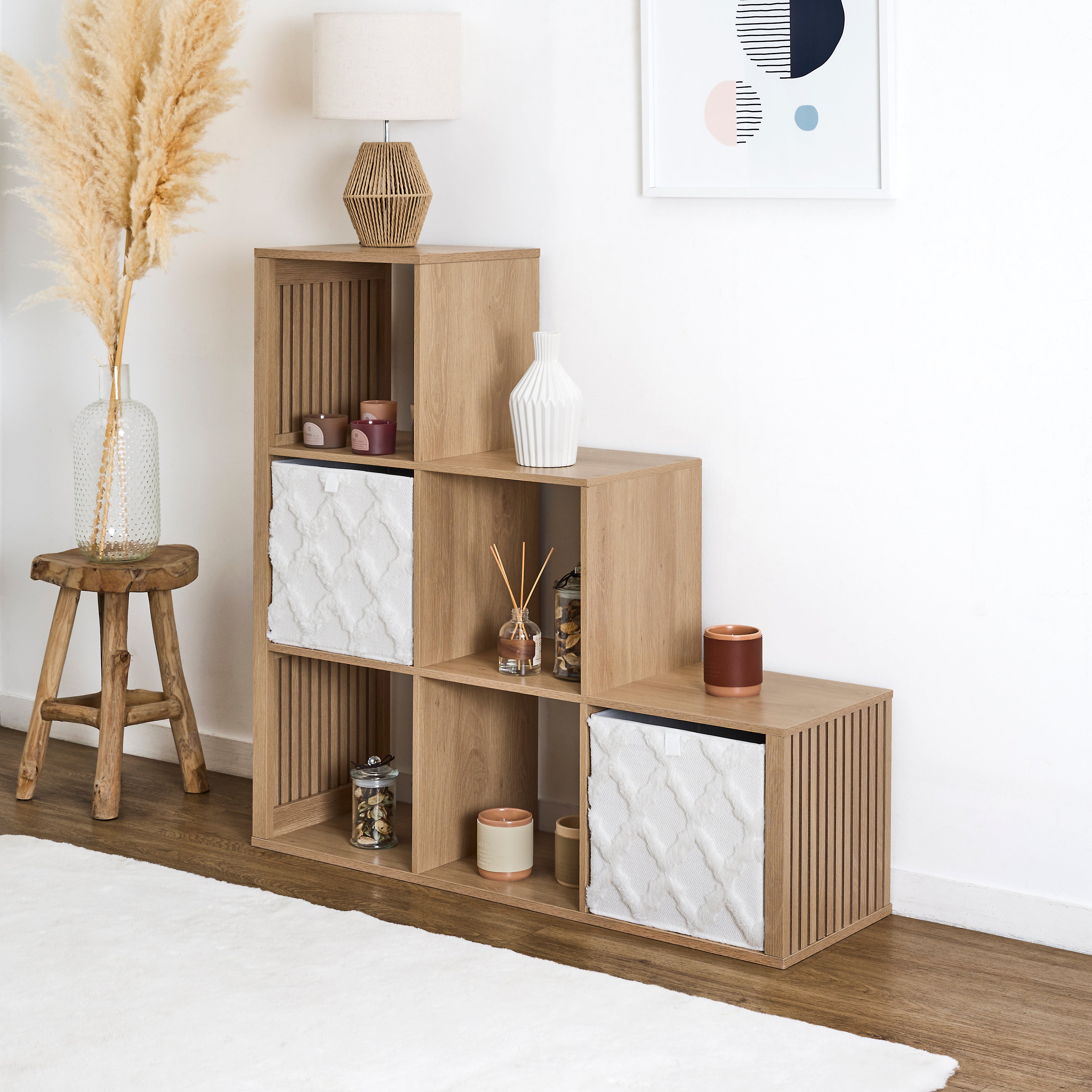 RANGEMENT MODULABLE 6 CASES ESCALIER KLAUS