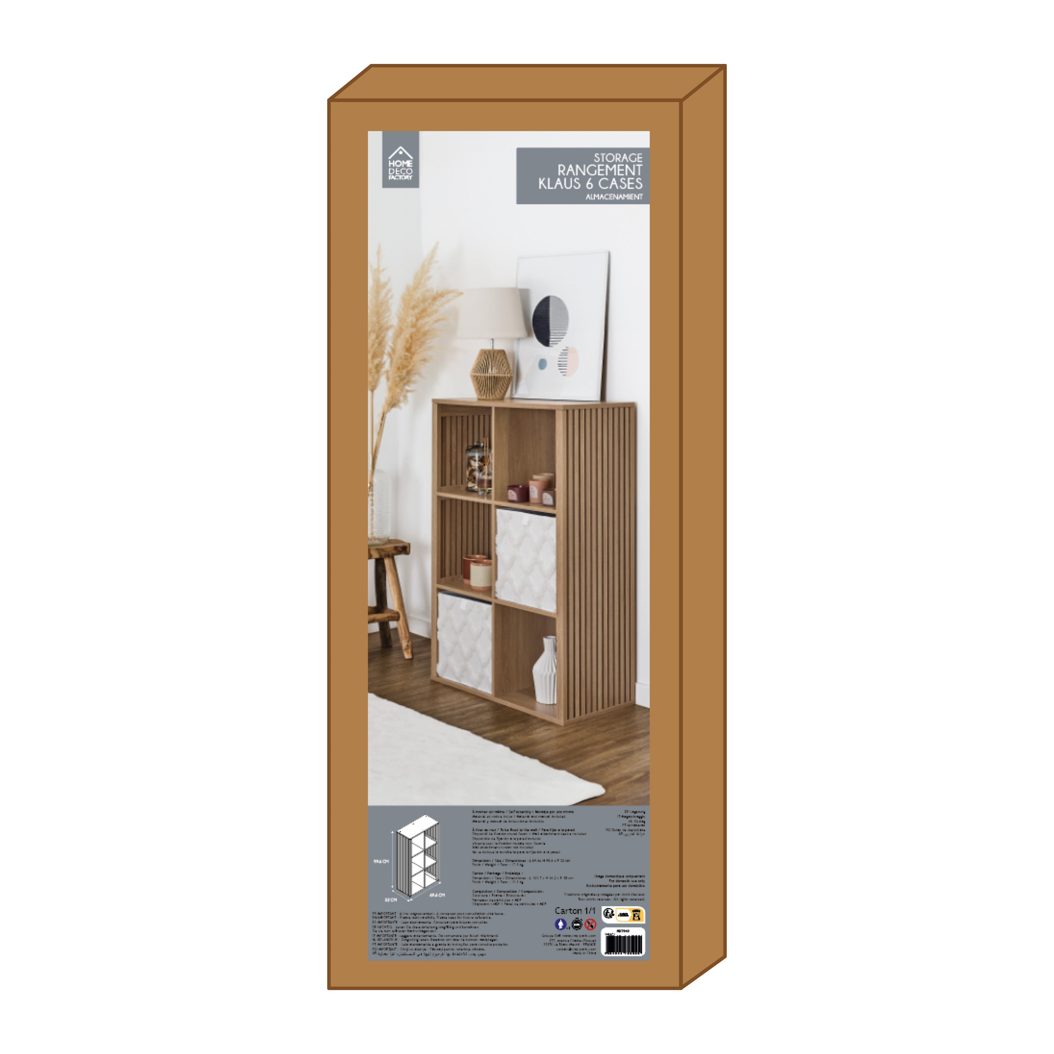 RANGEMENT MODULABLE 6 CASES KLAUS