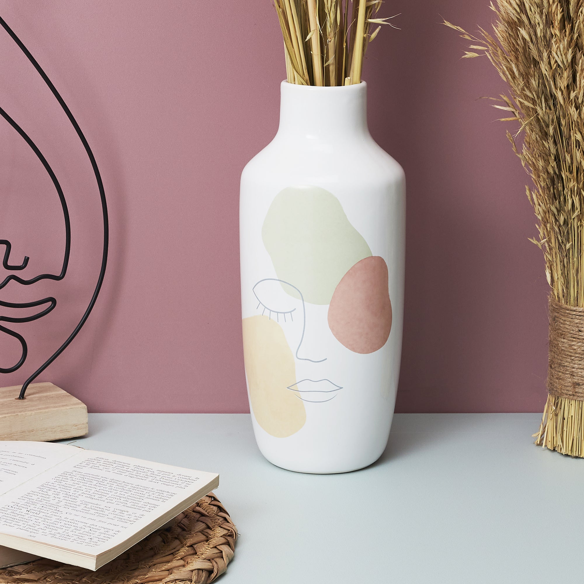 VASE CERAMIQUE POESIE FORMELLE H29CM