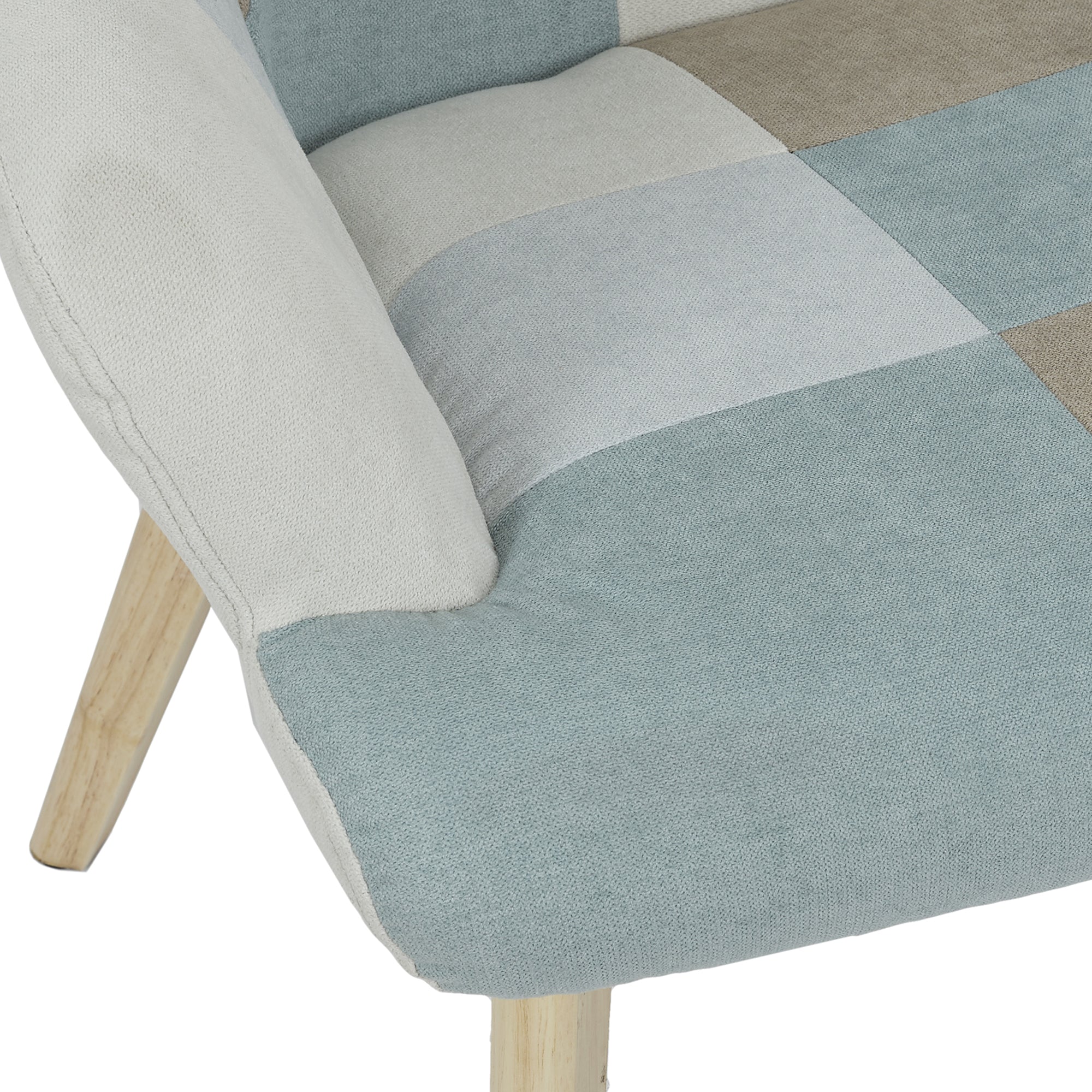 FAUTEUIL HELSINKI PATCHWORK BLEU