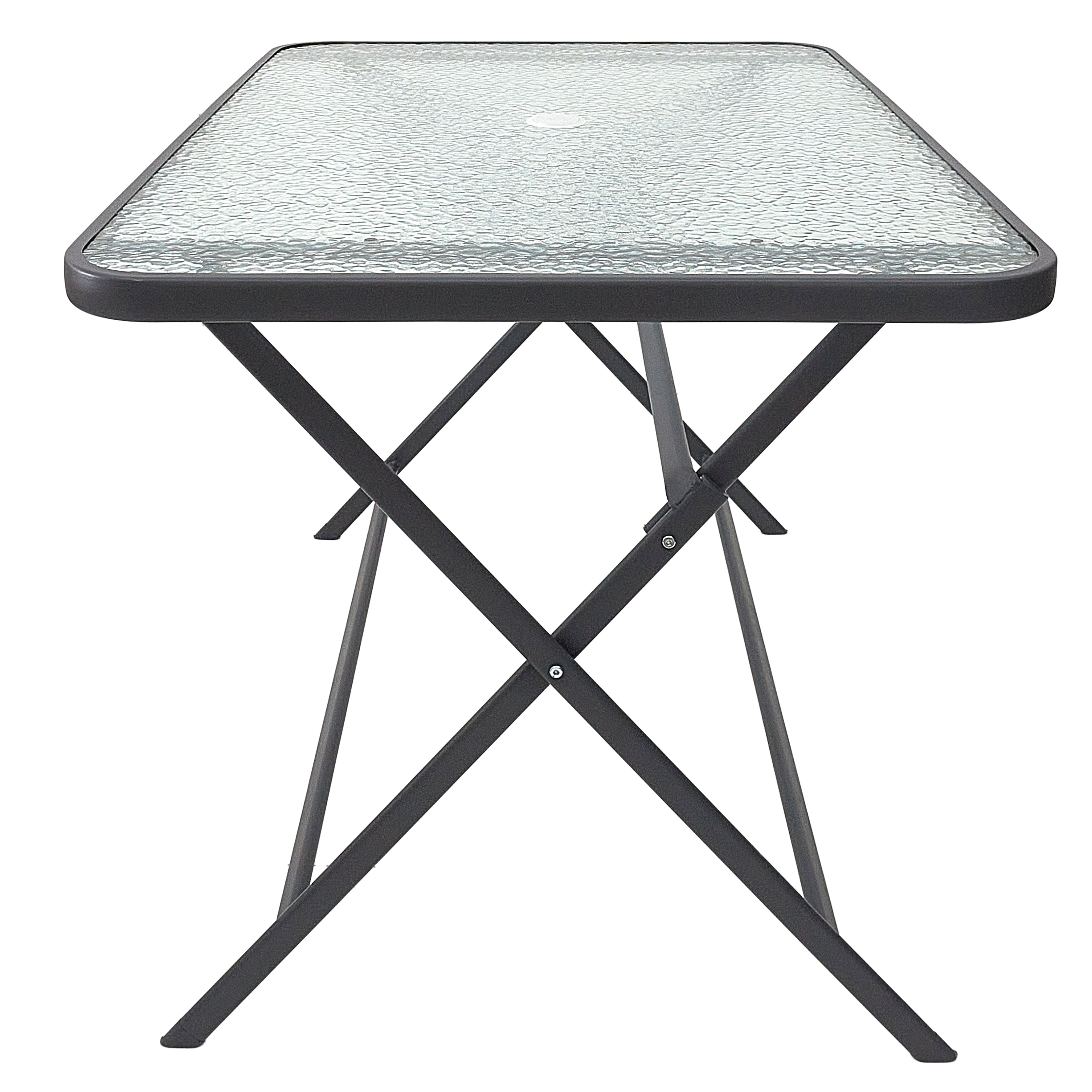 TABLE VERRE TREMPE FORMENTERA GRIS 110X70