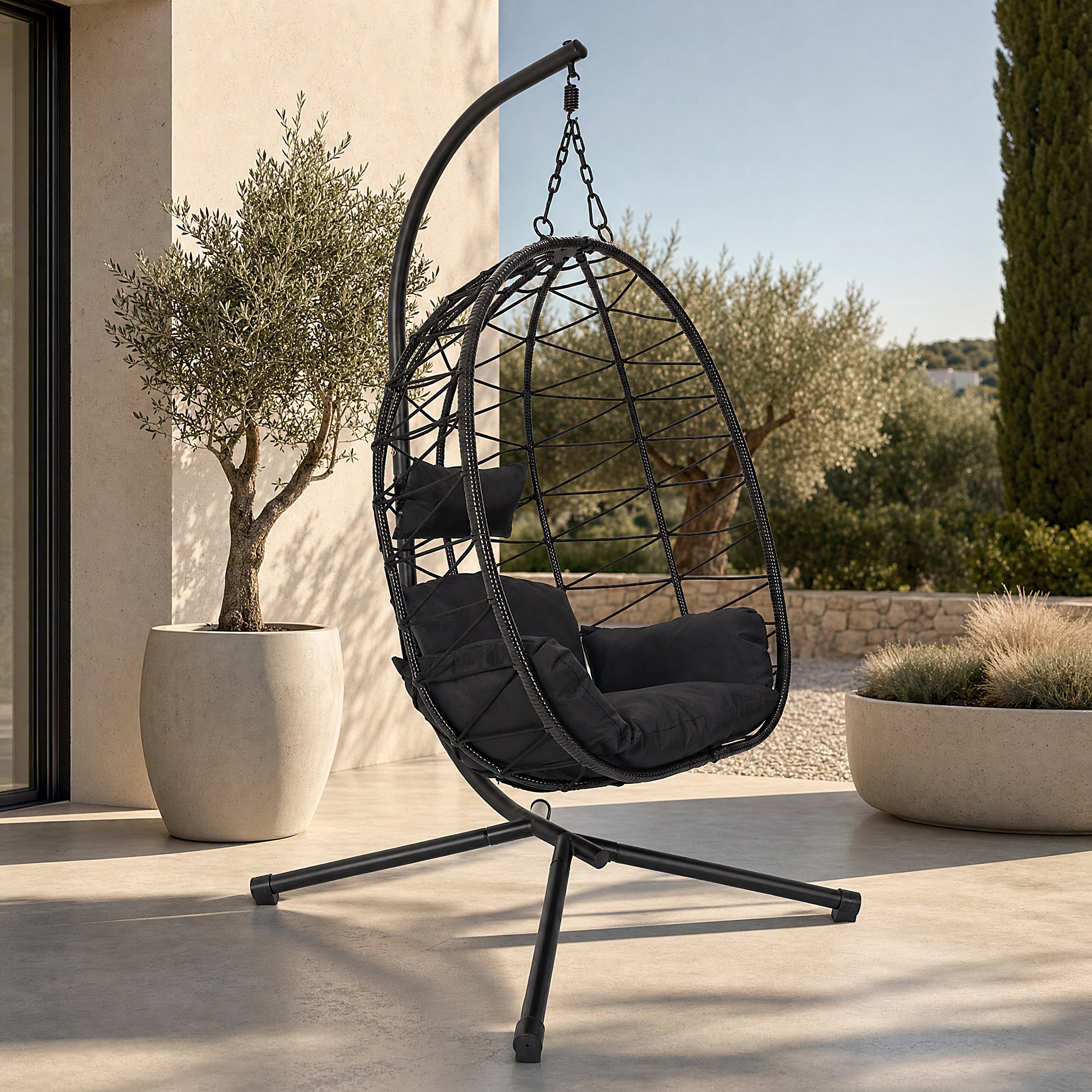 FAUTEUIL SUSPENDU ZADAR NOIR
