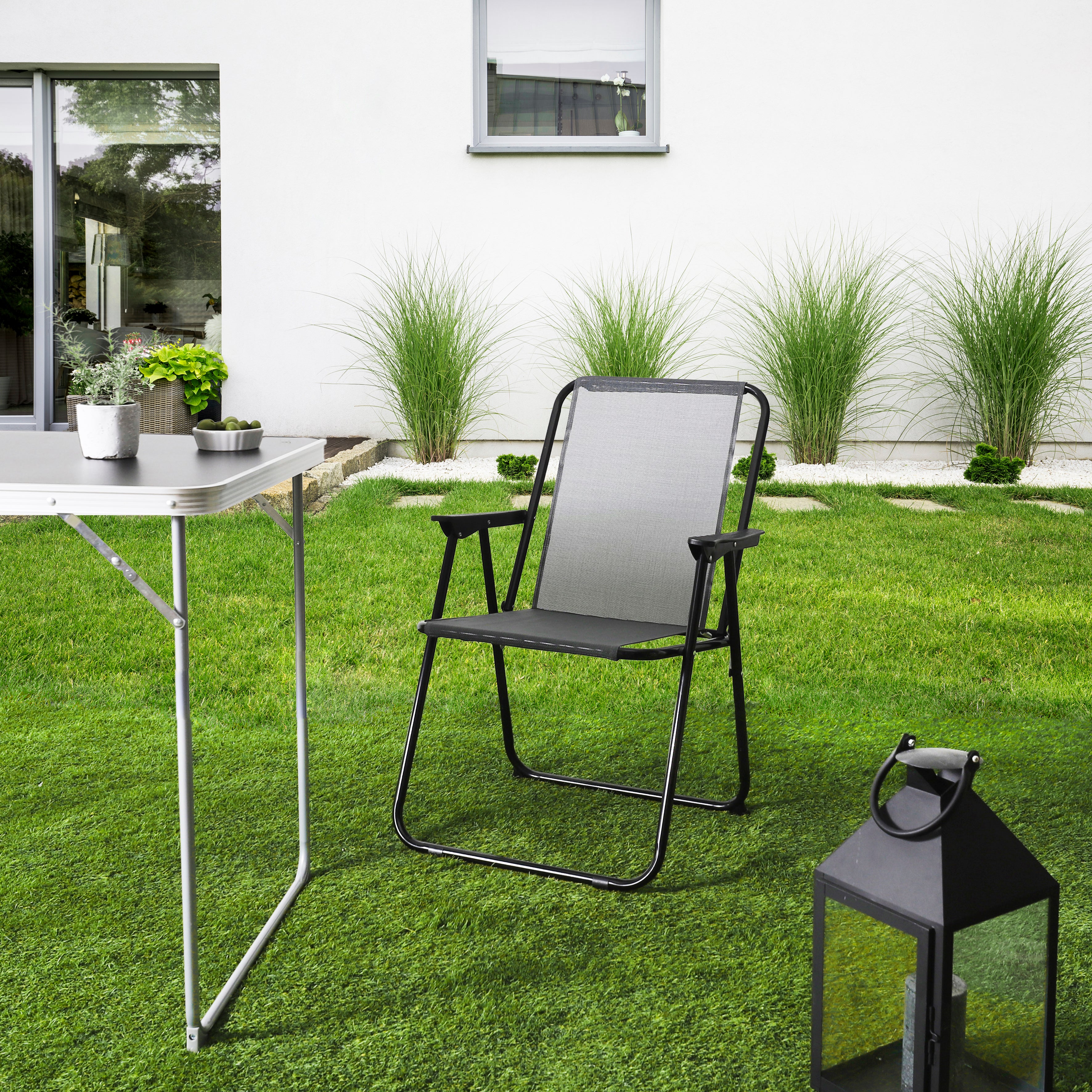 CHAISE PLIANTE GRIS GM