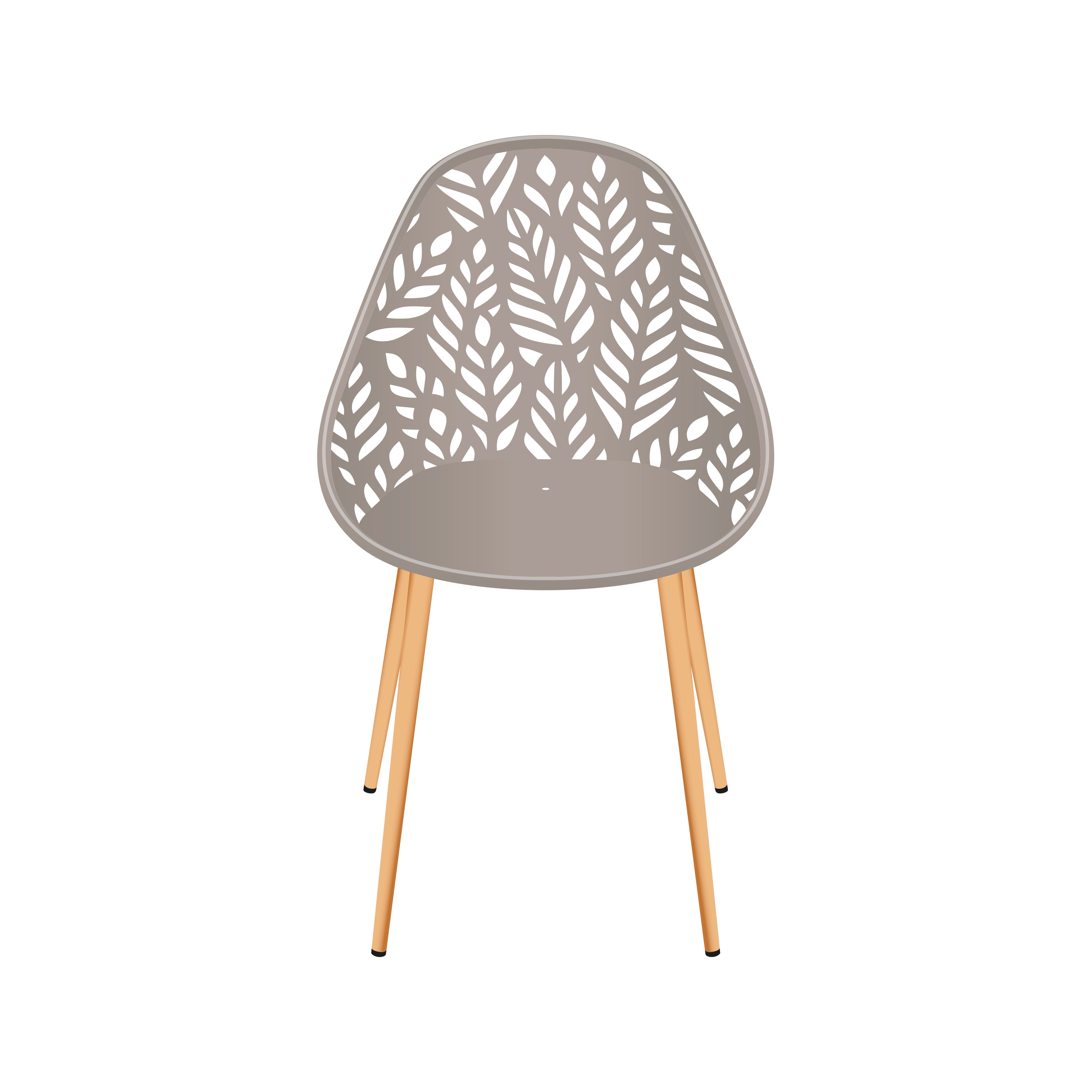 CHAISE LUCENA TAUPE - LOT DE 4