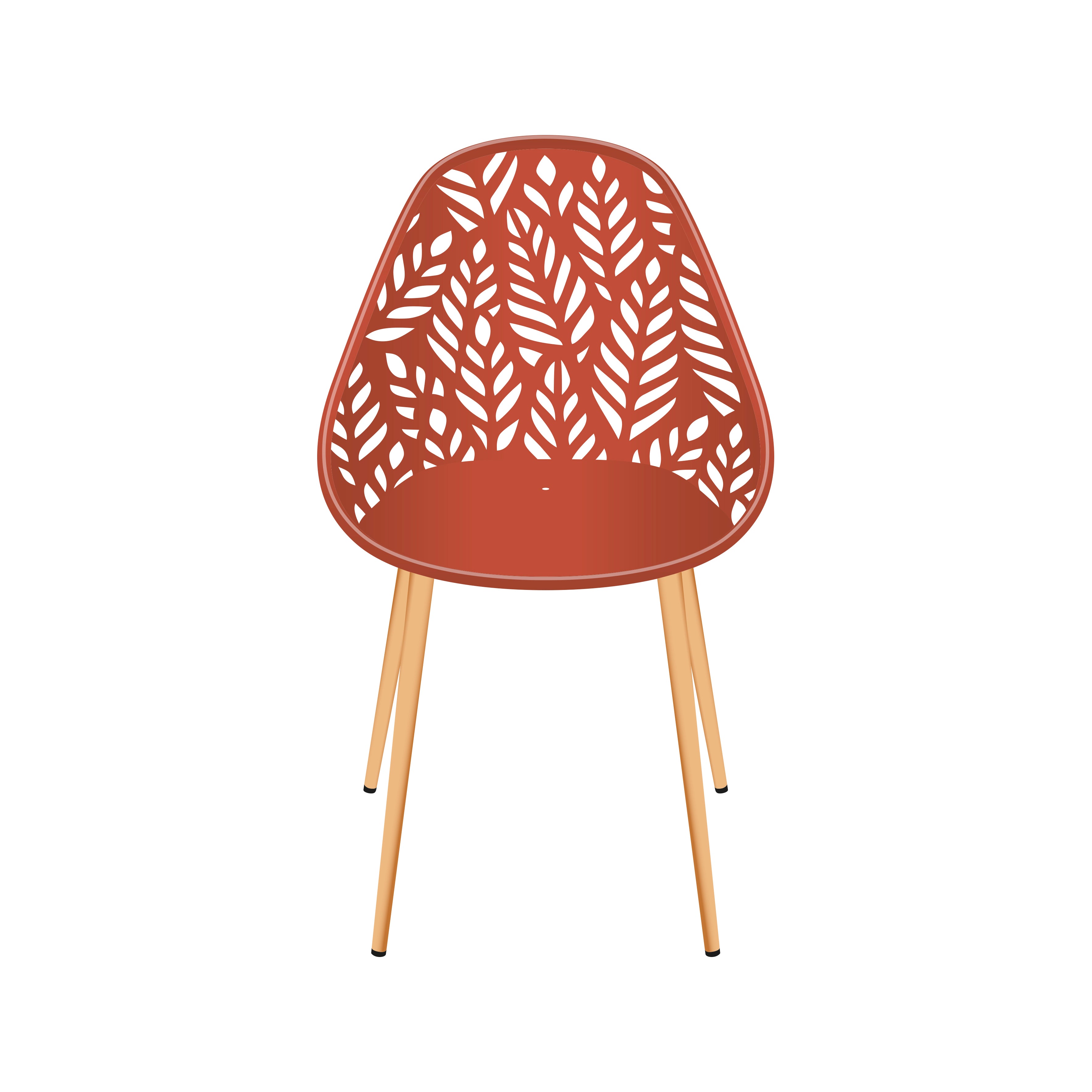 CHAISE LUCENA TERRACOTTA - LOT DE 4