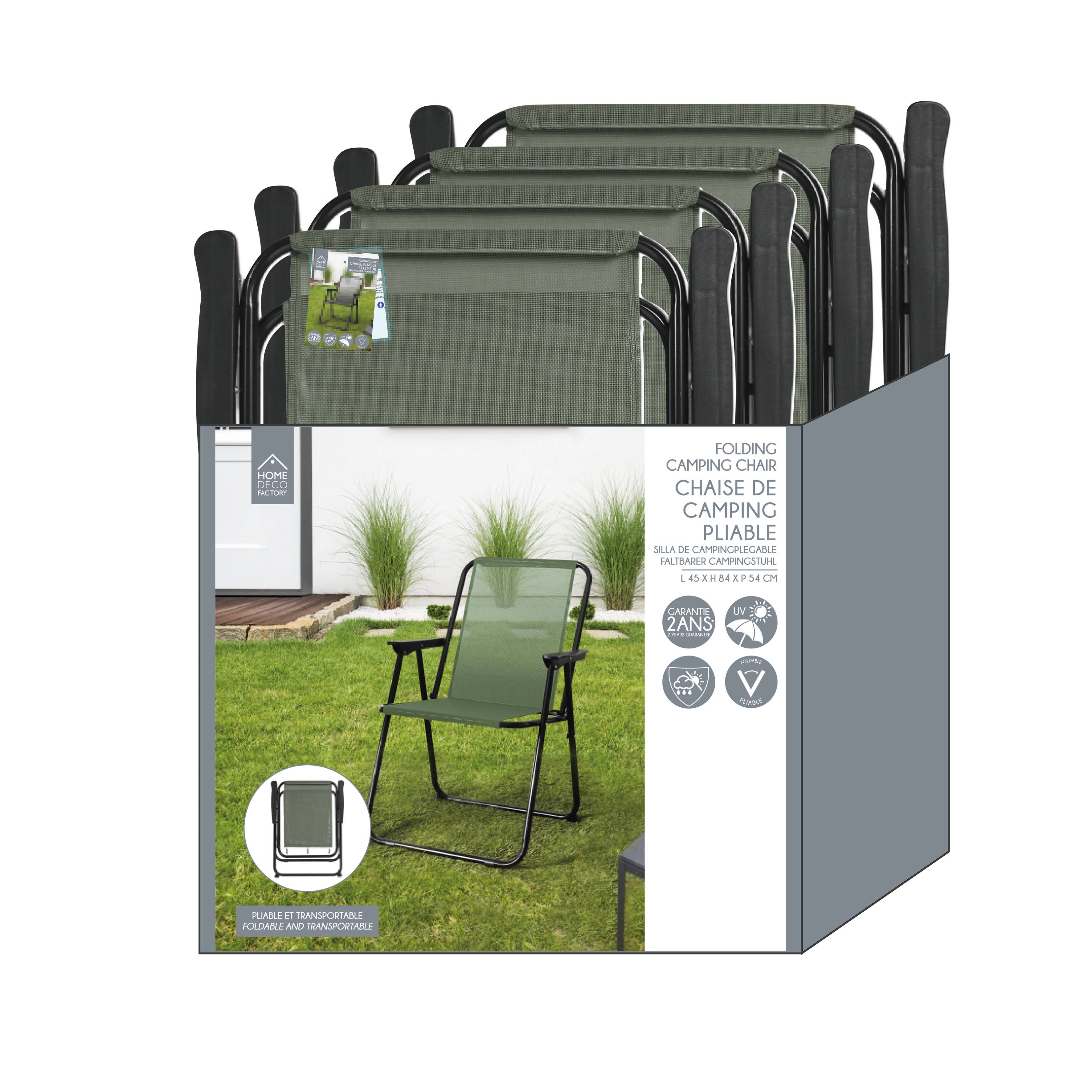 CHAISE PLIANTE KAKI GM