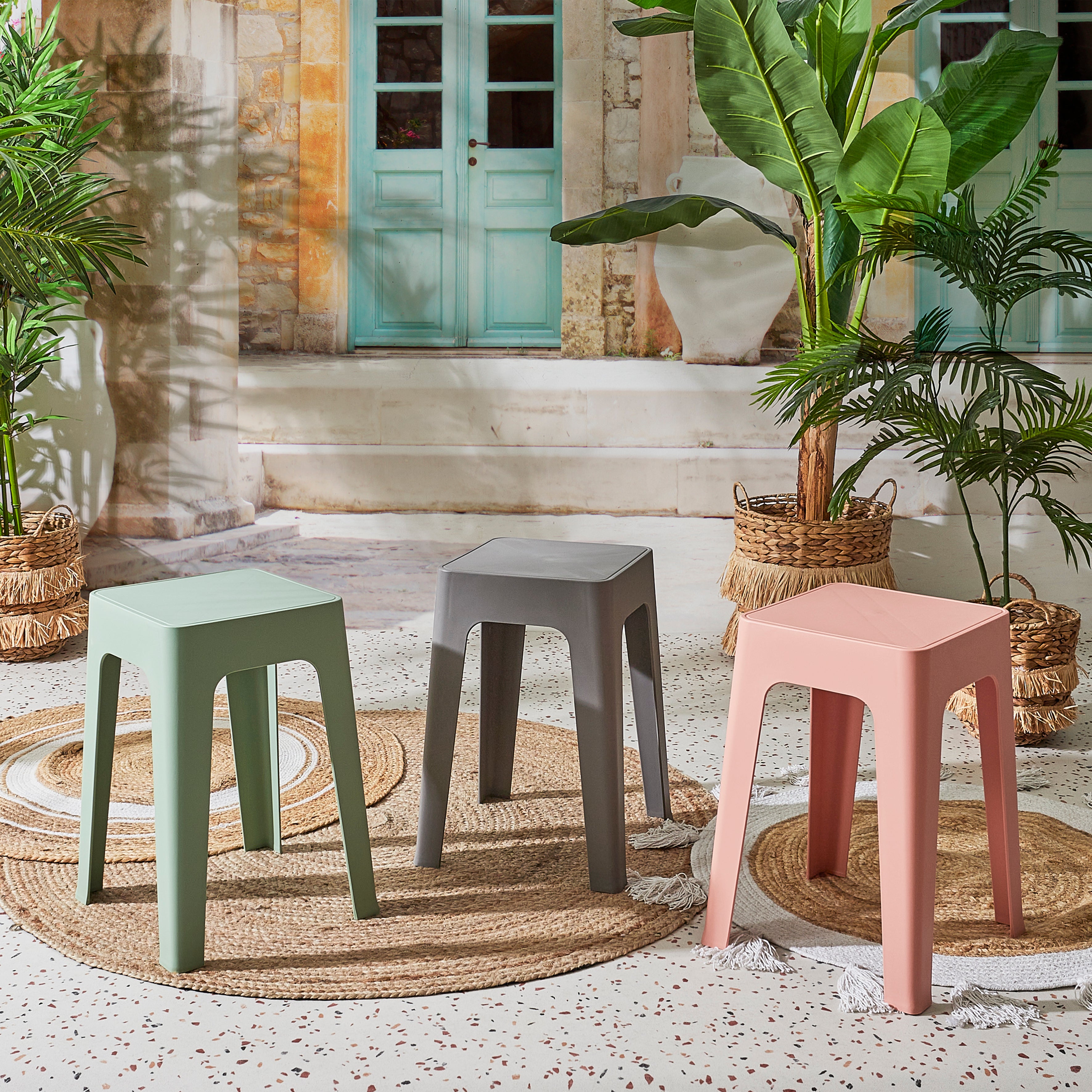 TABOURET PP EMPILABLE SPECTRA JAUNE