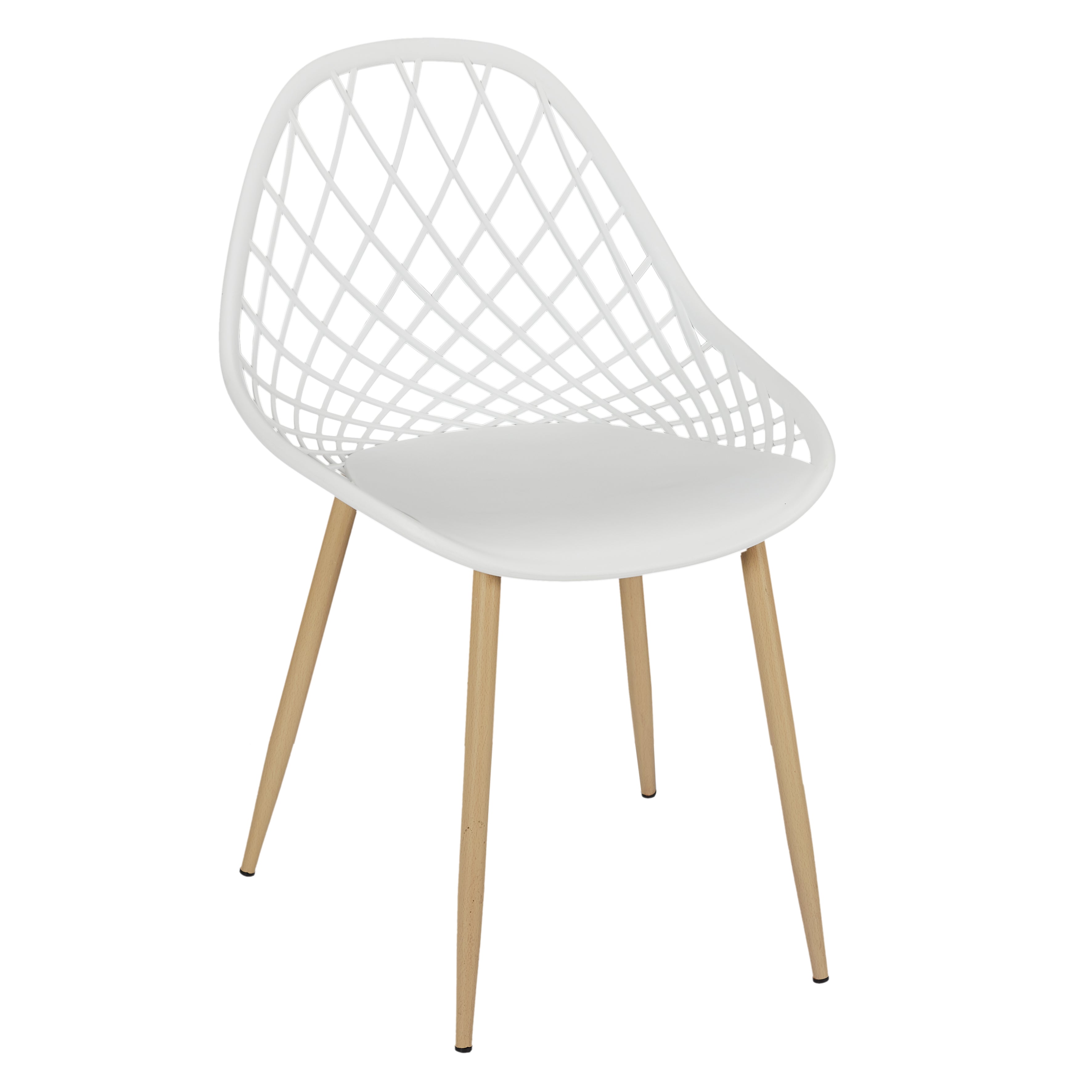 CHAISE EXTERIEUR PP MALAGA BLANC - LOT DE 4