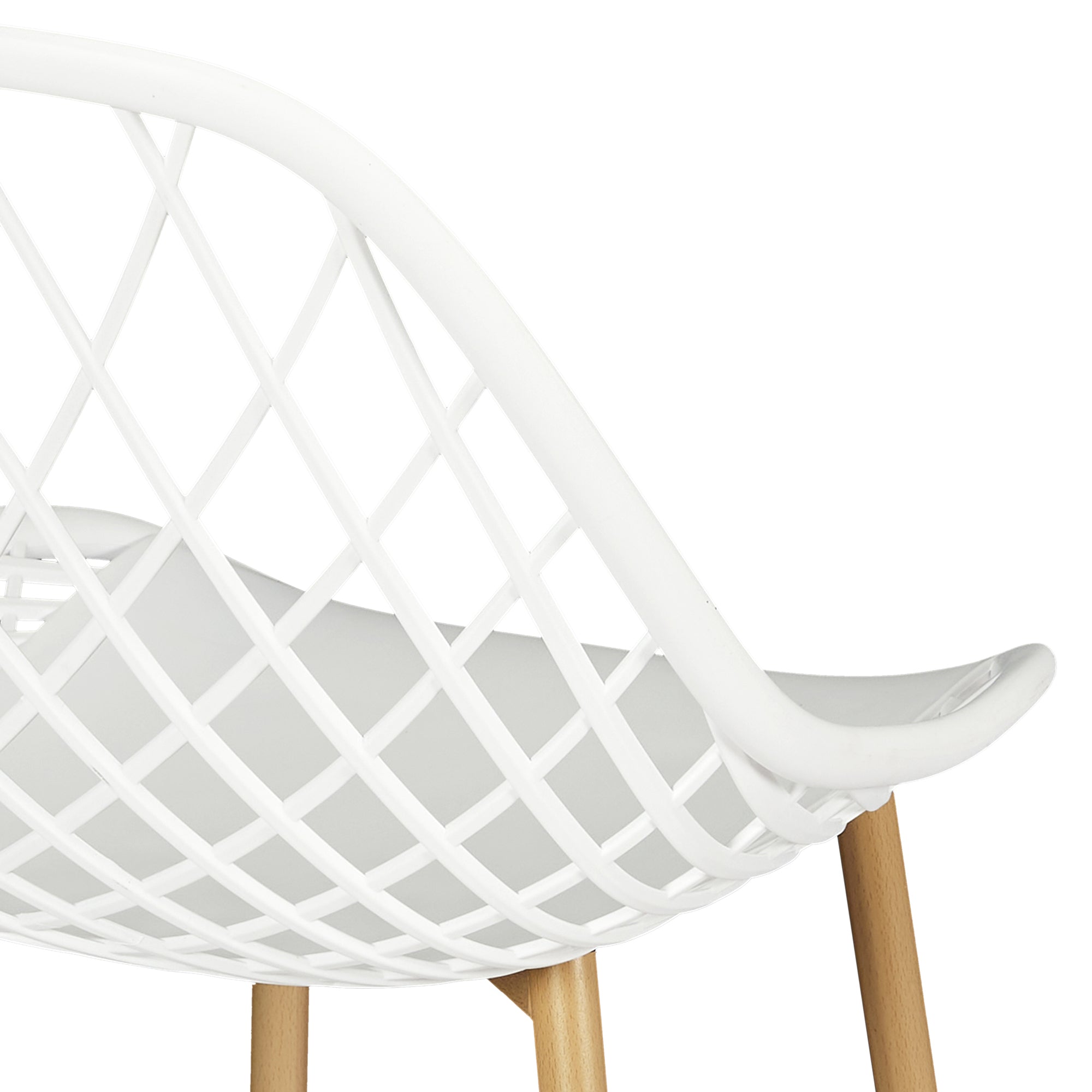 CHAISE EXTERIEUR PP MALAGA BLANC - LOT DE 4