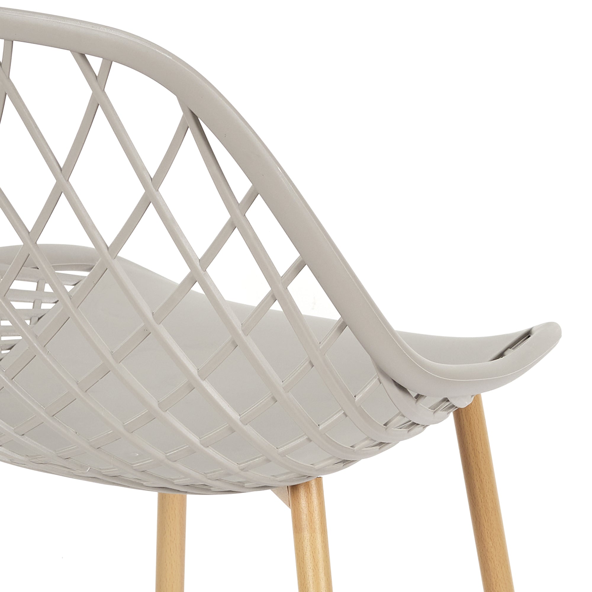 CHAISE EXTERIEUR PP MALAGA TAUPE - LOT DE 4