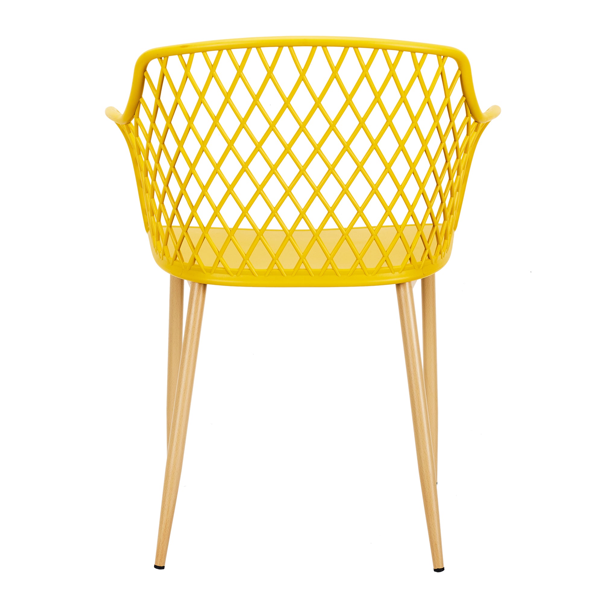FAUTEUIL EXTERIEUR MALAGA JAUNE - LOT DE 4