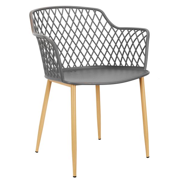 FAUTEUIL EXTERIEUR MALAGA GRIS - LOT DE 4
