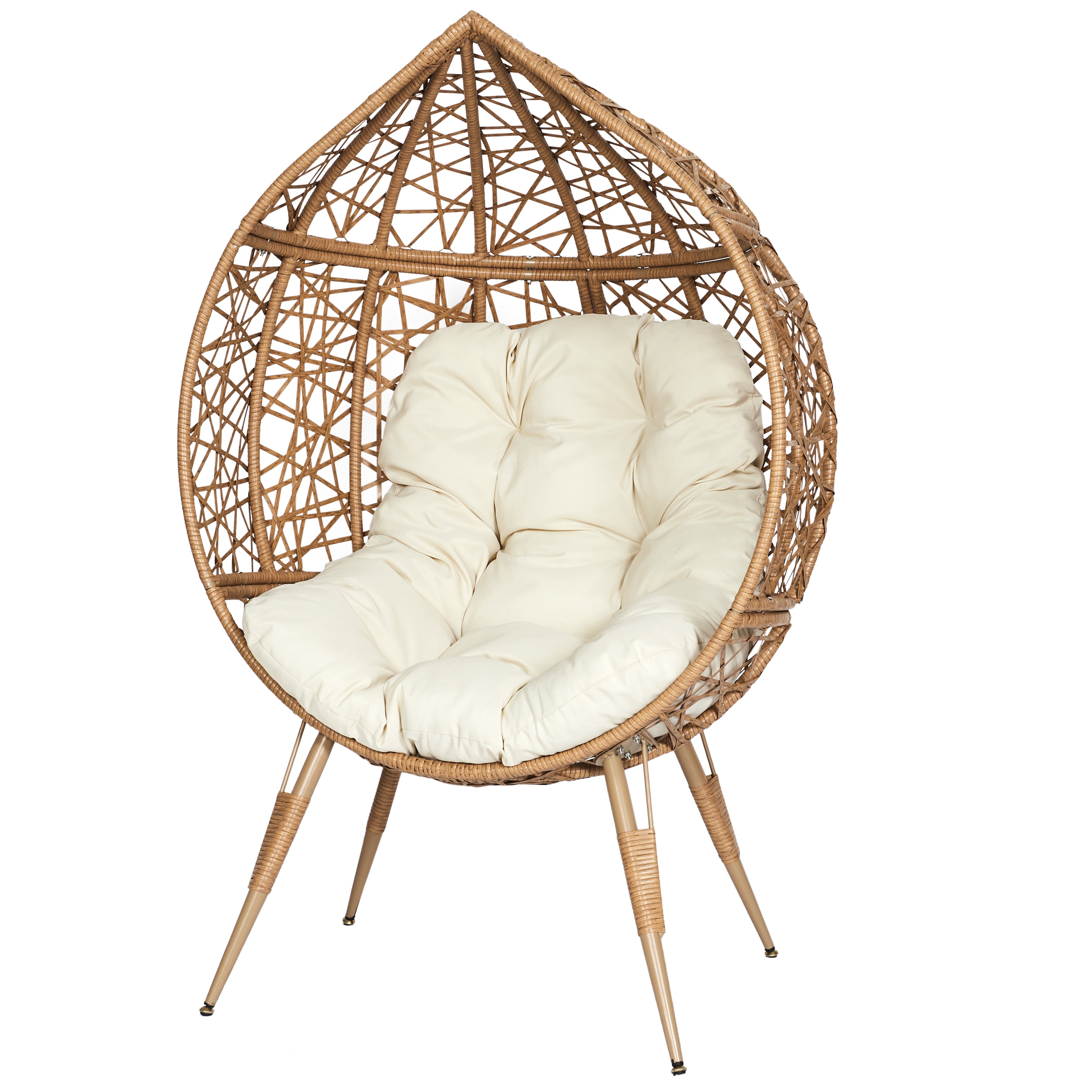 FAUTEUIL OEUF COUSSIN BEIGE