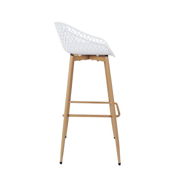 TABOURET DE BAR MALAGA BLANC - LOT DE 2