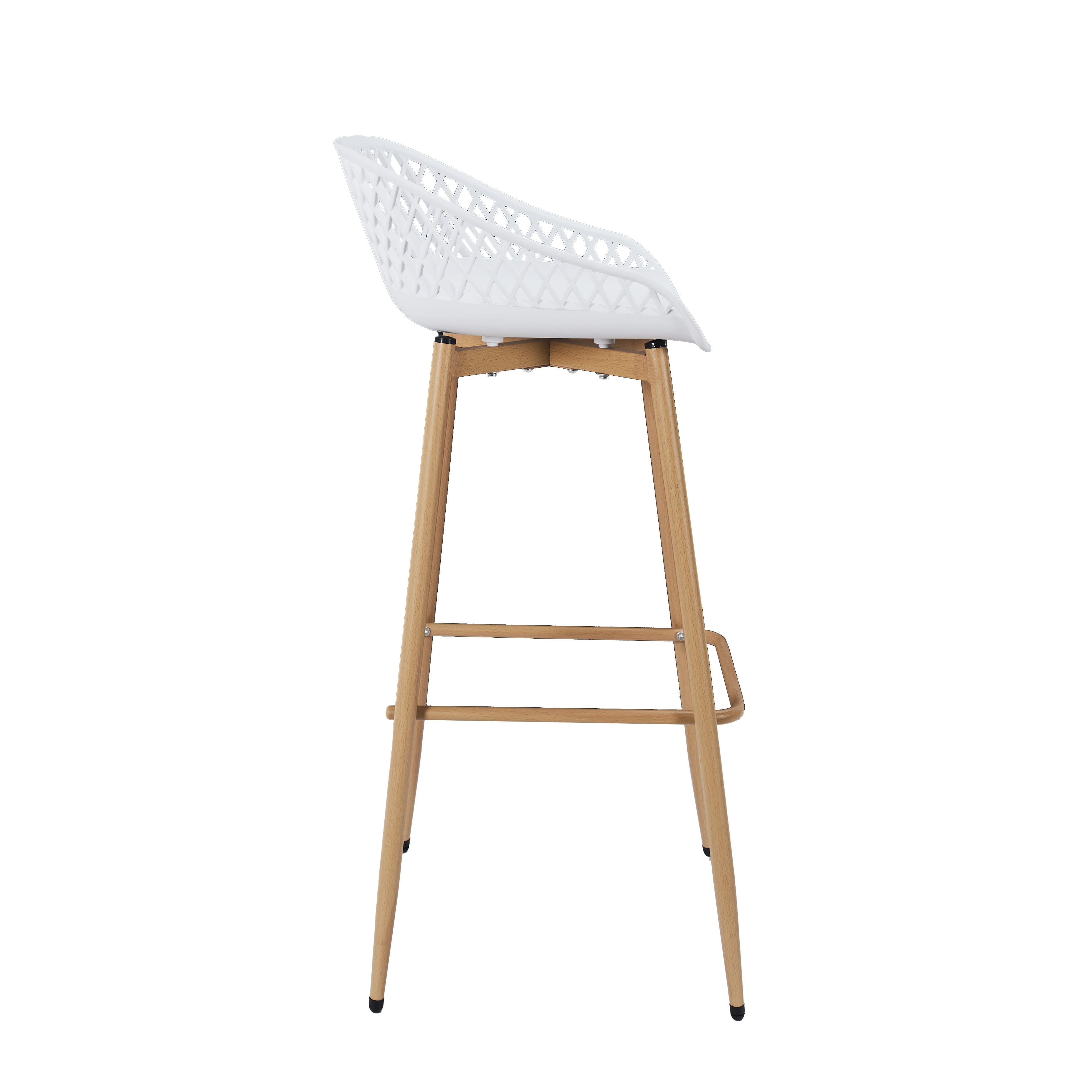TABOURET DE BAR MALAGA BLANC - LOT DE 2