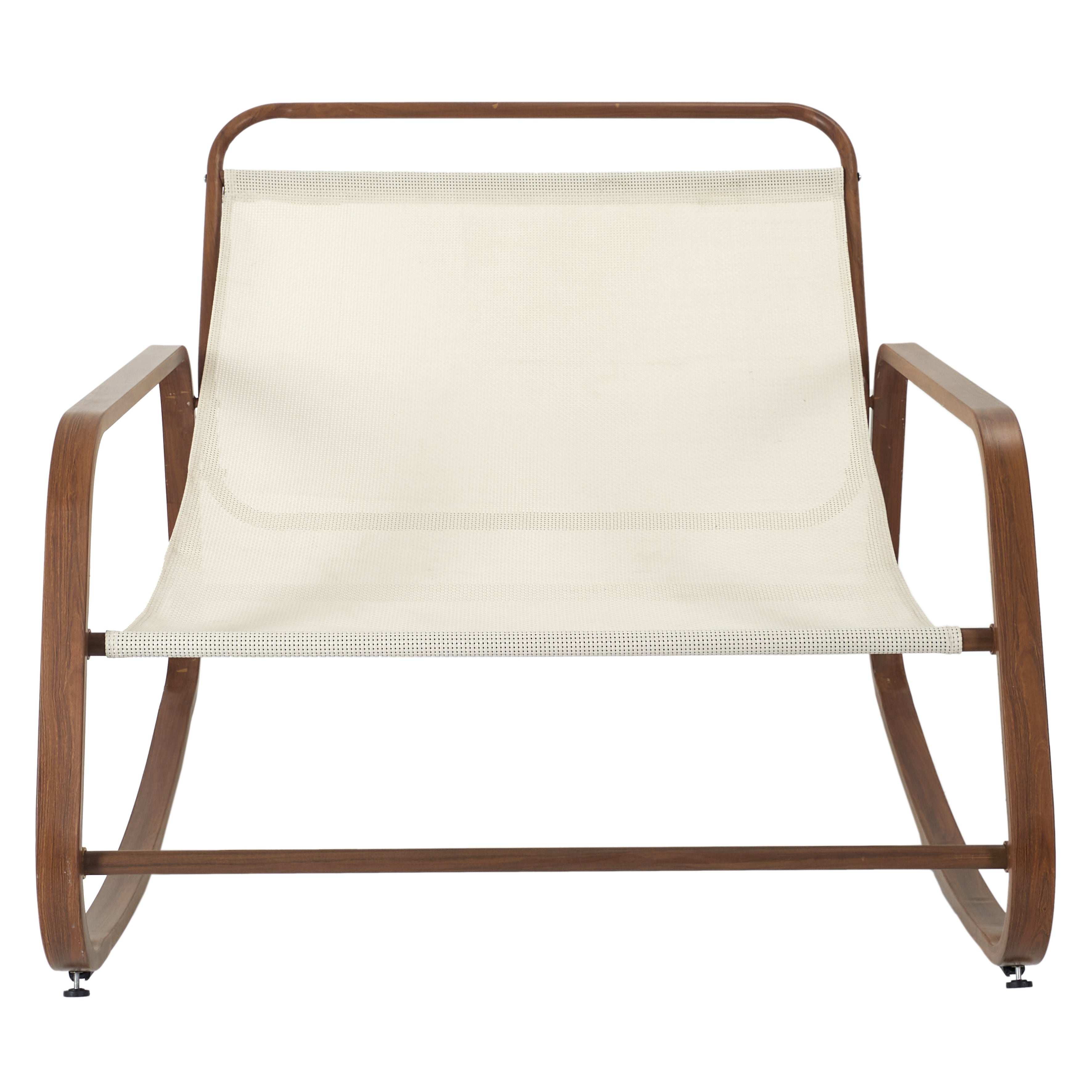 FAUTEUIL A BASCULE MIAMI BLANC IMITATION BOIS