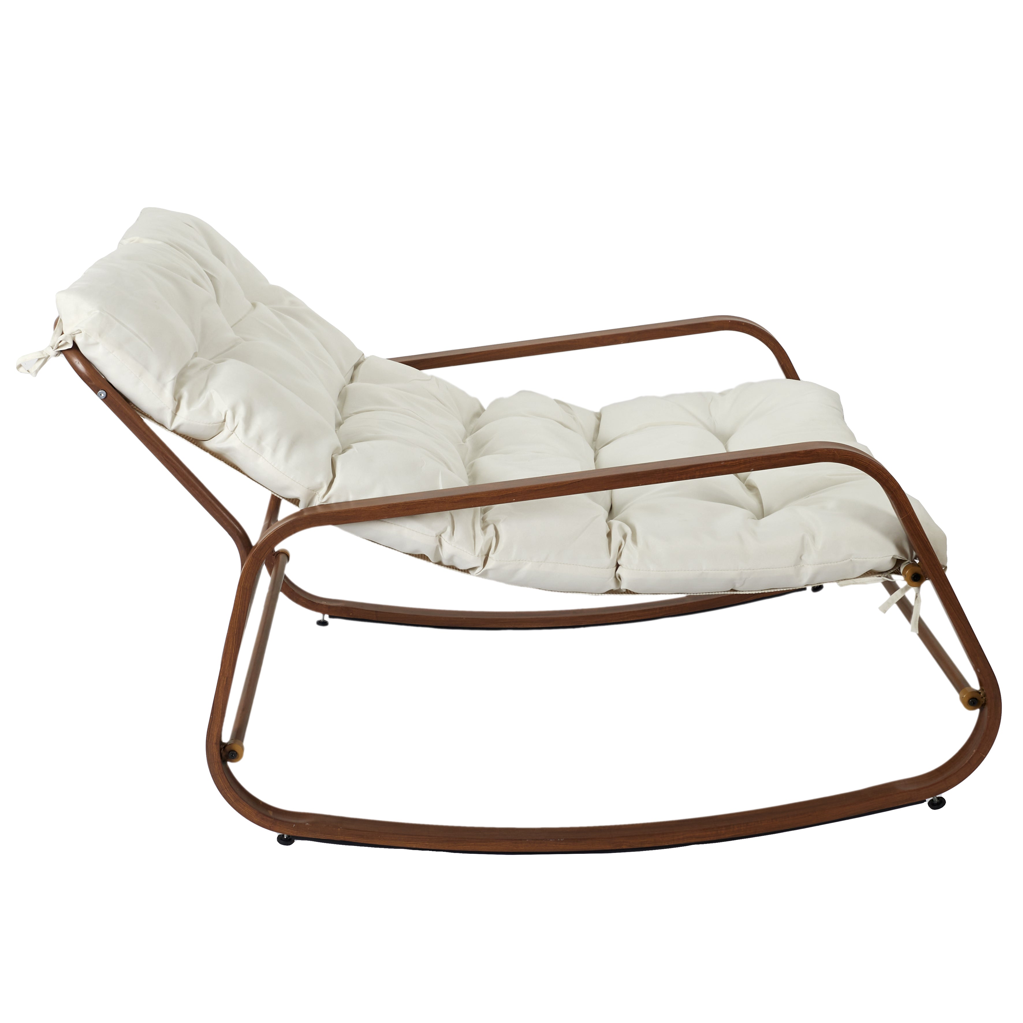 FAUTEUIL A BASCULE MIAMI BLANC IMITATION BOIS