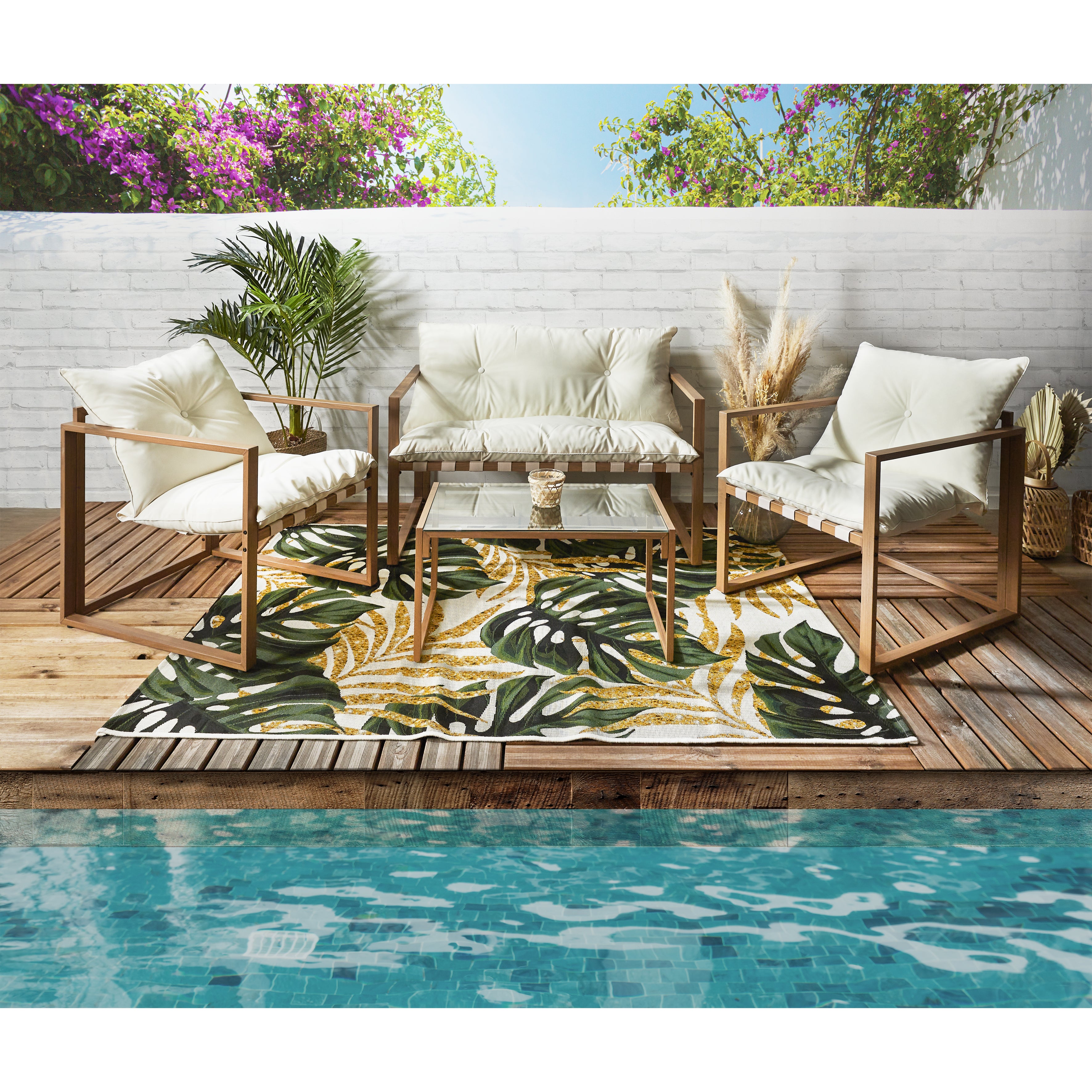 SALON DE JARDIN CAGLIARI 4PCS