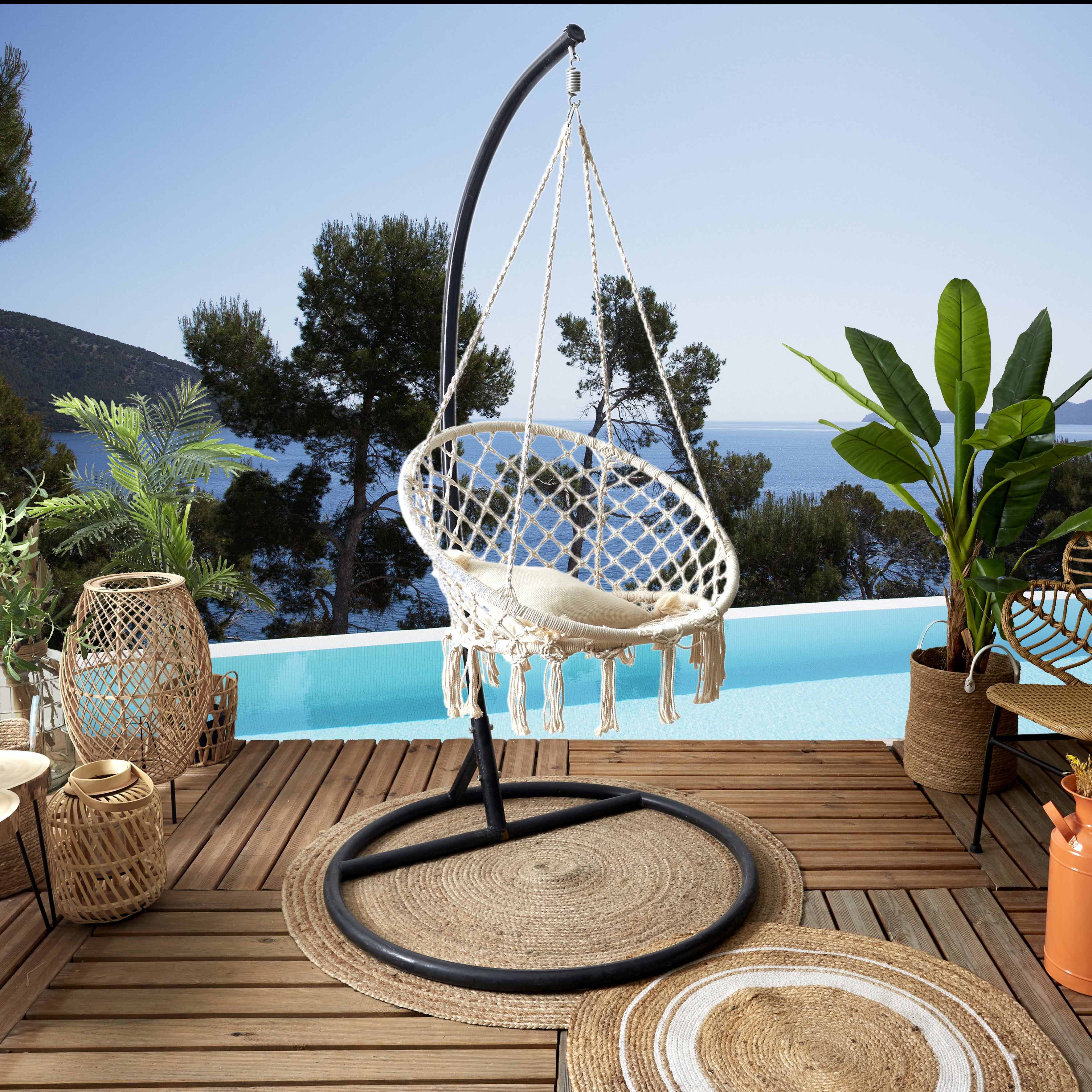 BALANCELLE MACRAME TERRE INCONNUE 120X80CM