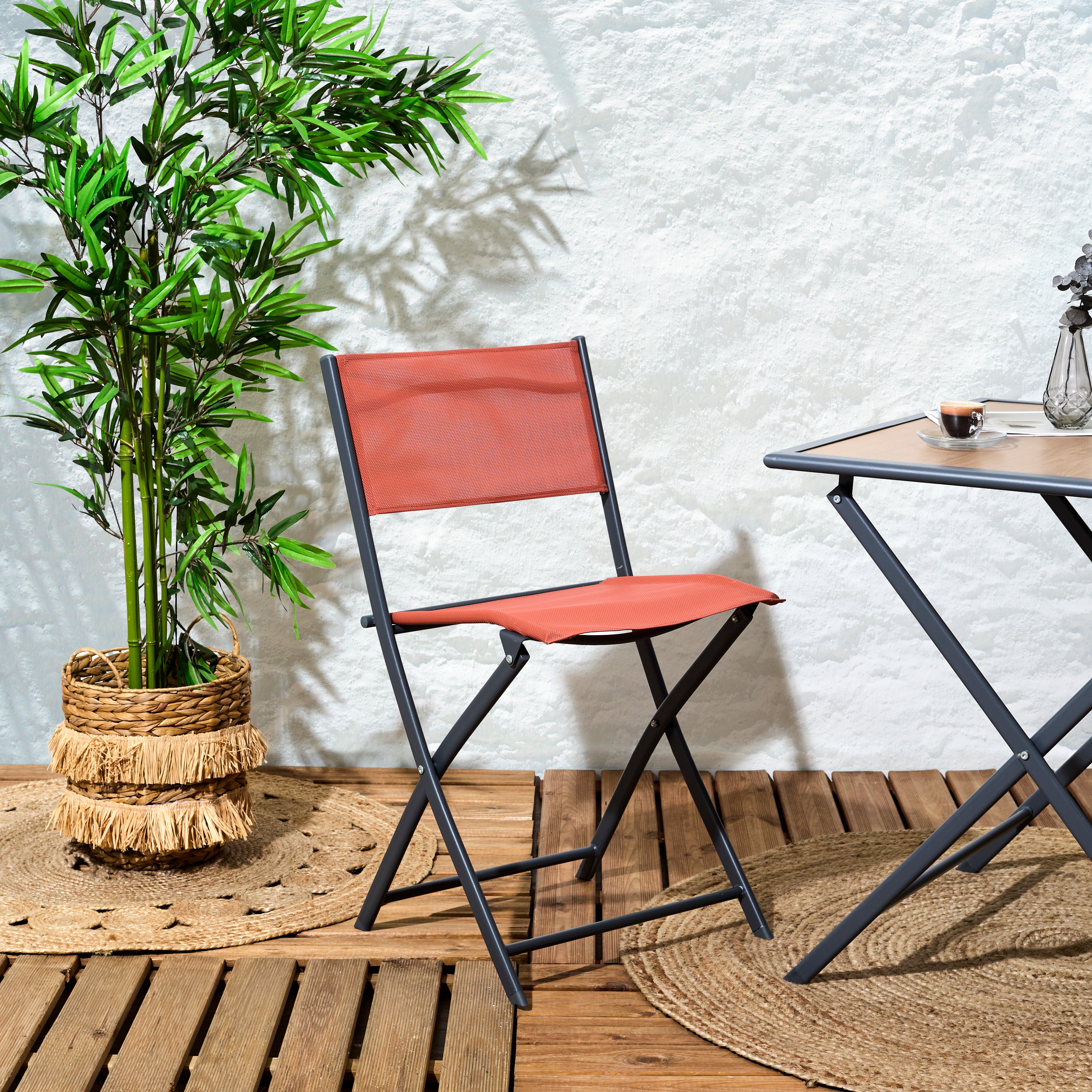 CHAISE ELBA TERRACOTTA - LOT DE 4