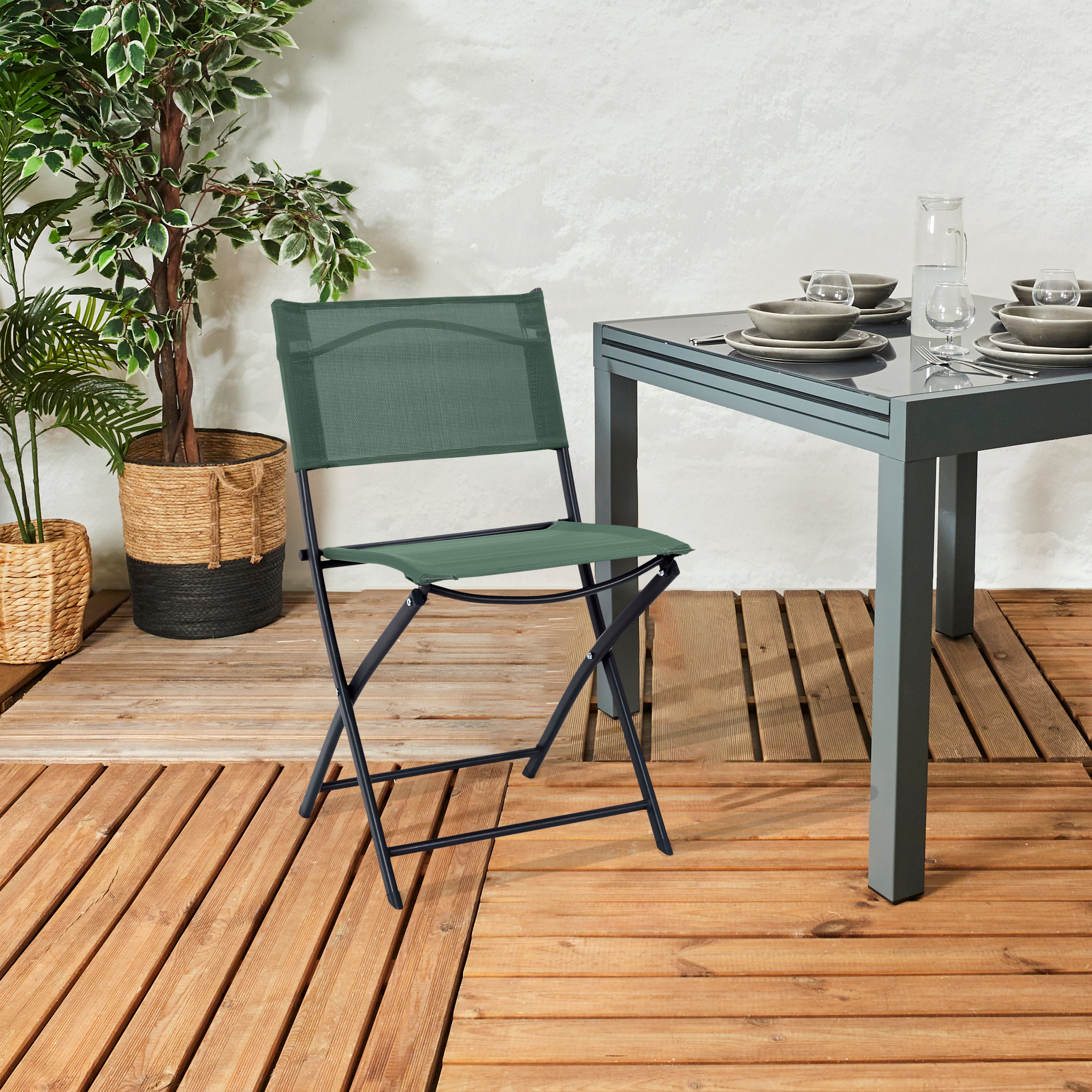 CHAISE ELBA KAKI - LOT DE 4