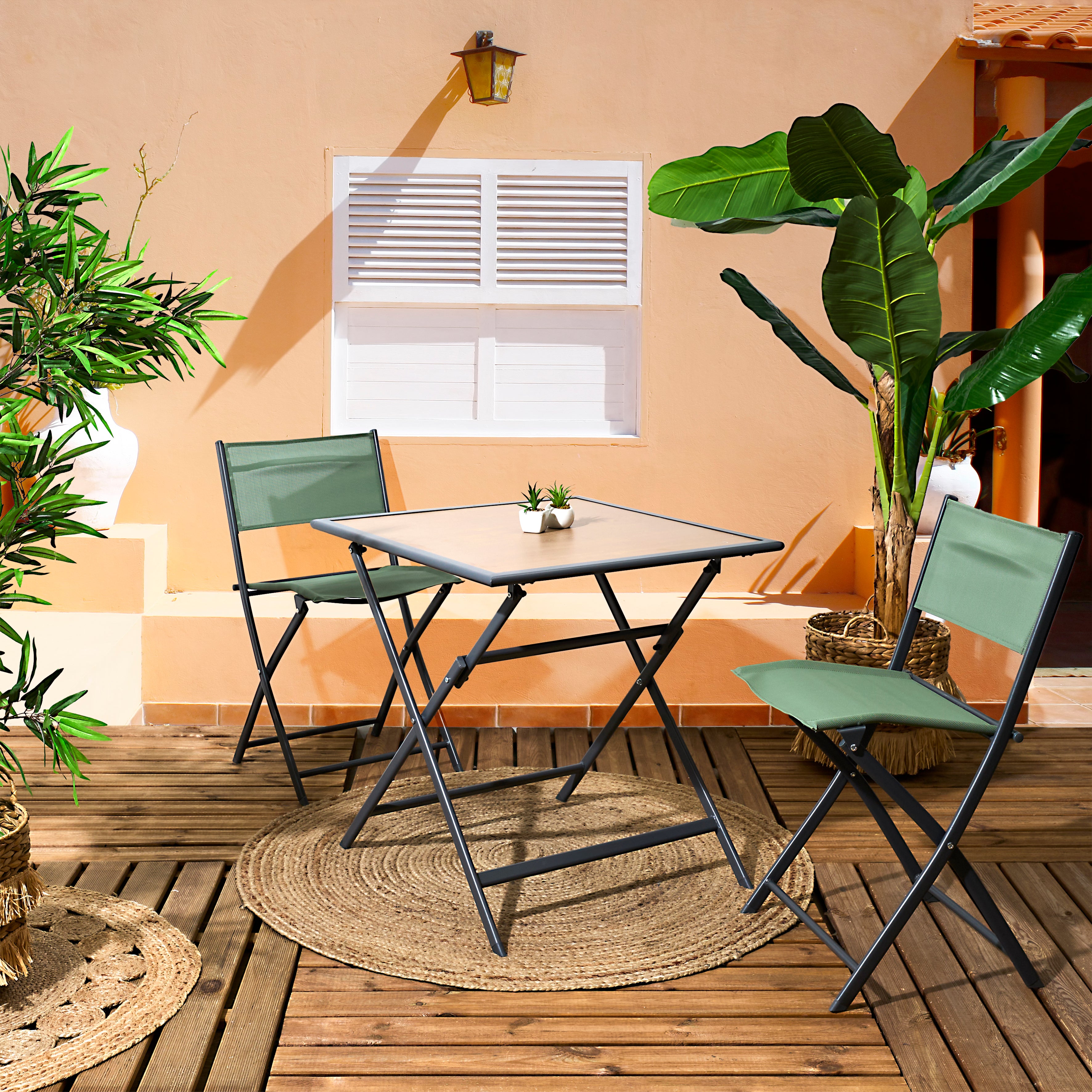 CHAISE ELBA KAKI - LOT DE 4