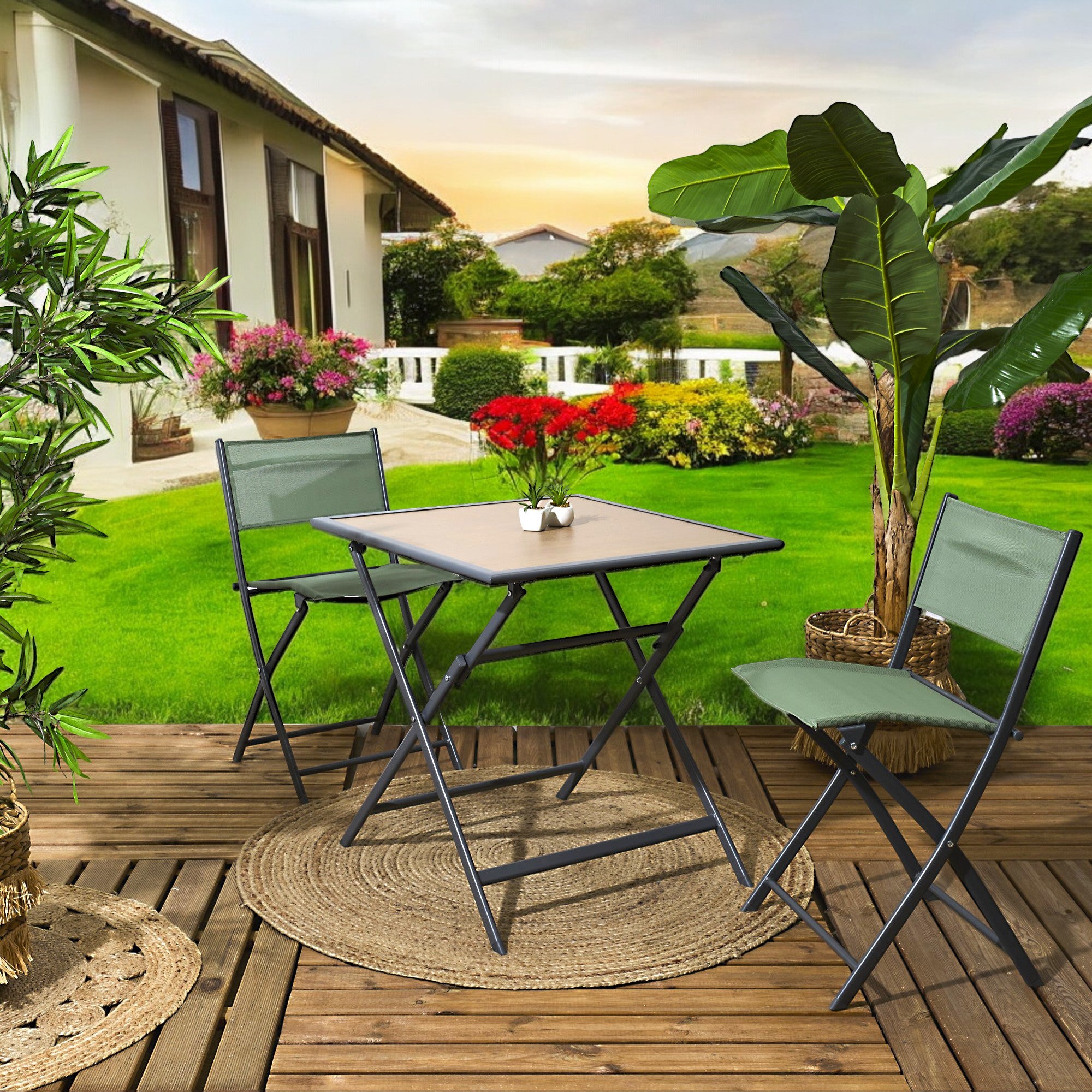 CHAISE ELBA KAKI - LOT DE 4
