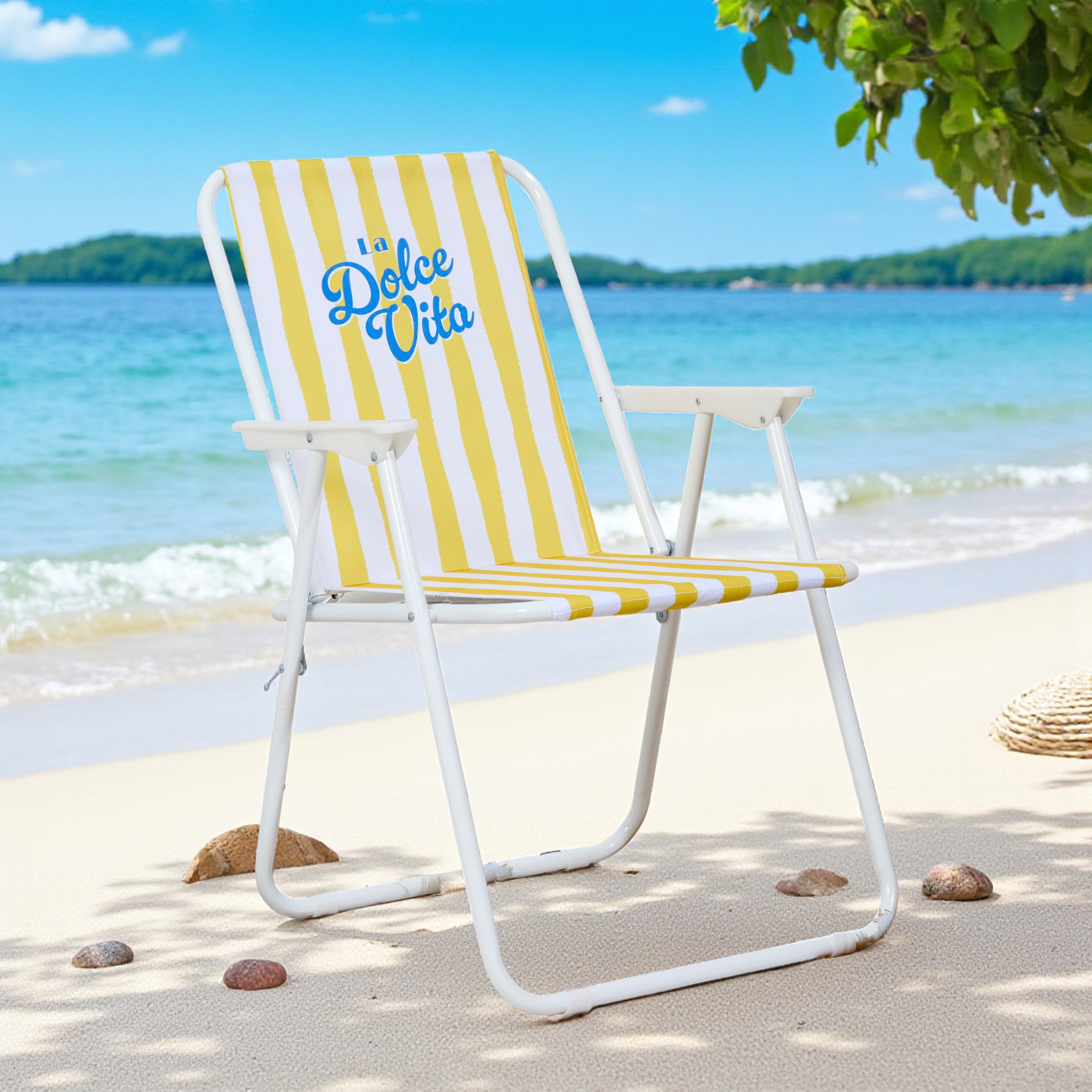 CHAISE PLIANTE DOLCE VITA JAUNE