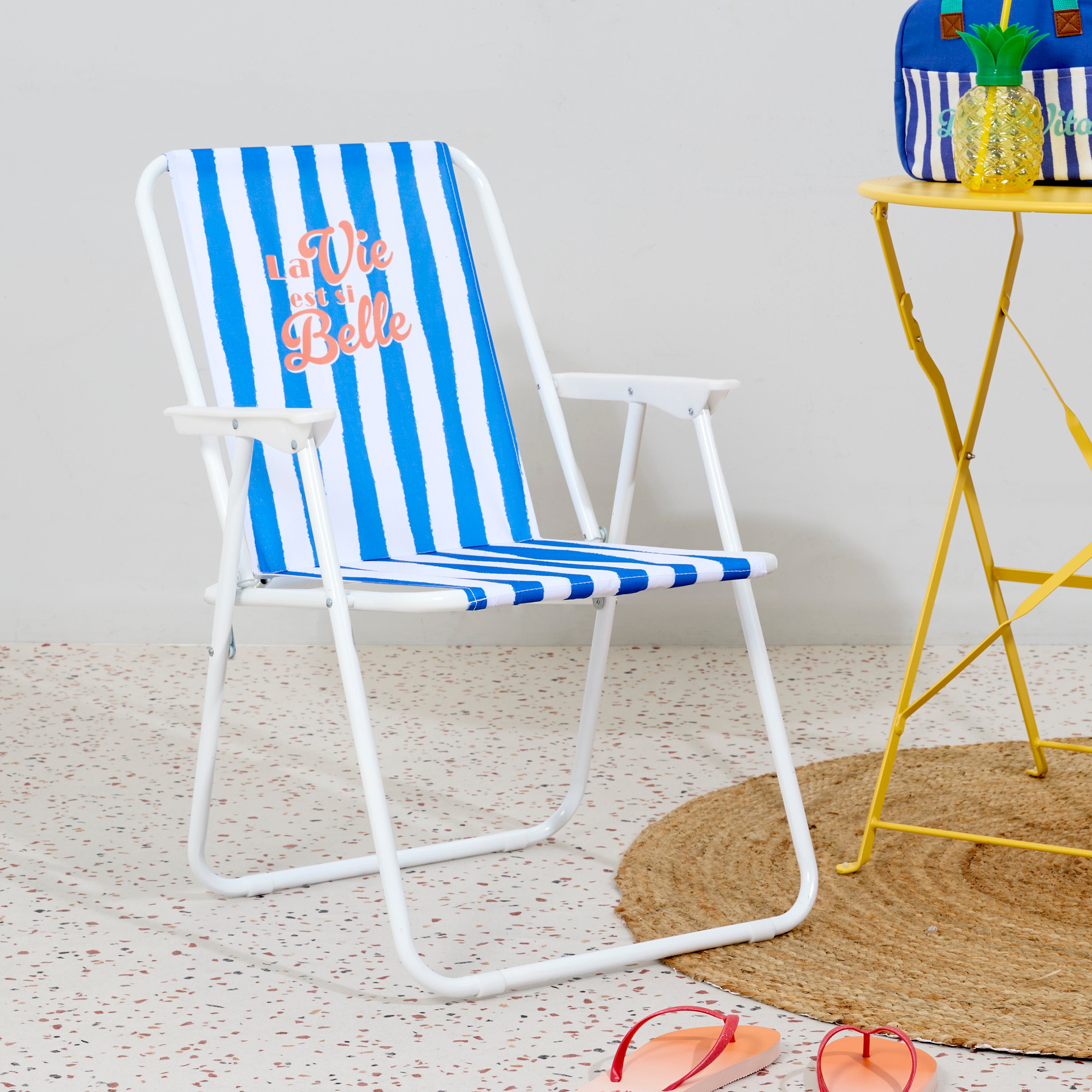 CHAISE PLIANTE DOLCE VITA BLEU