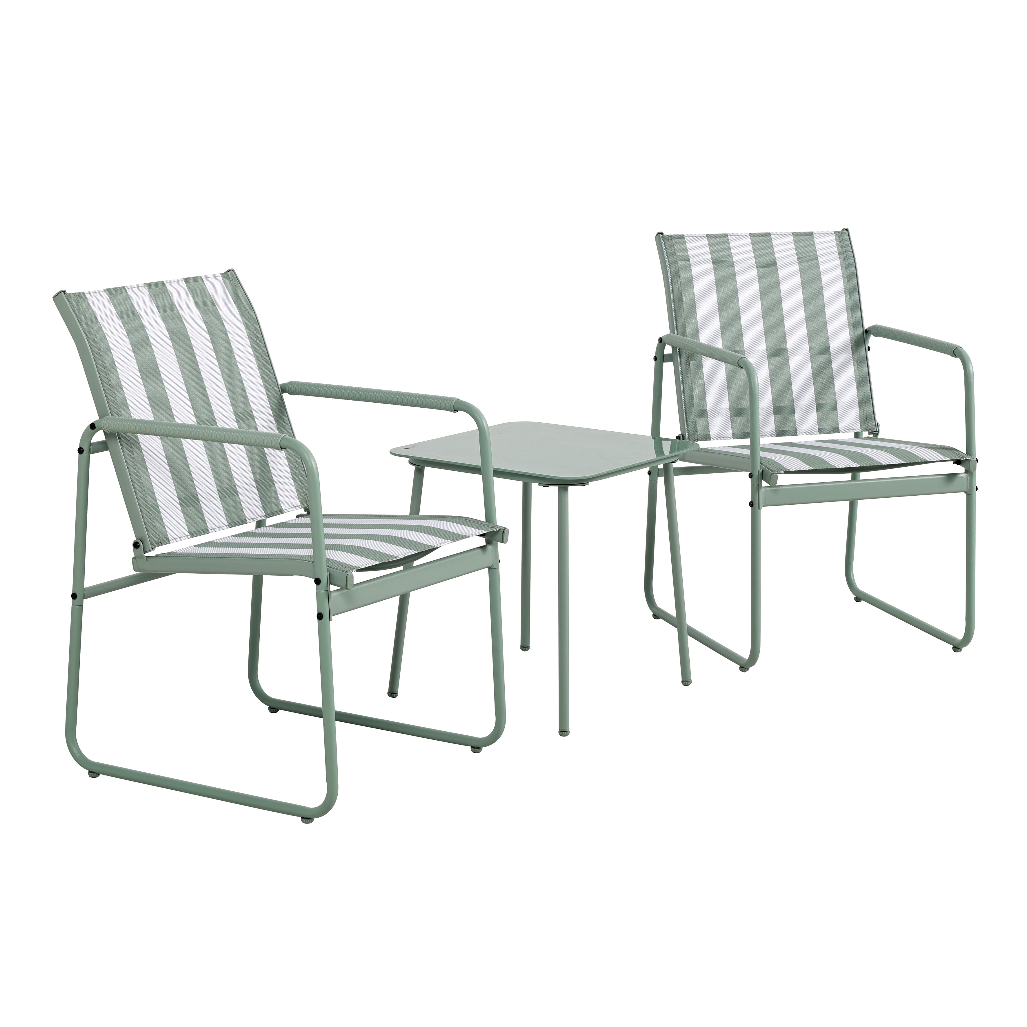 SALON DE JARDIN NAMUR 3PCS VERT