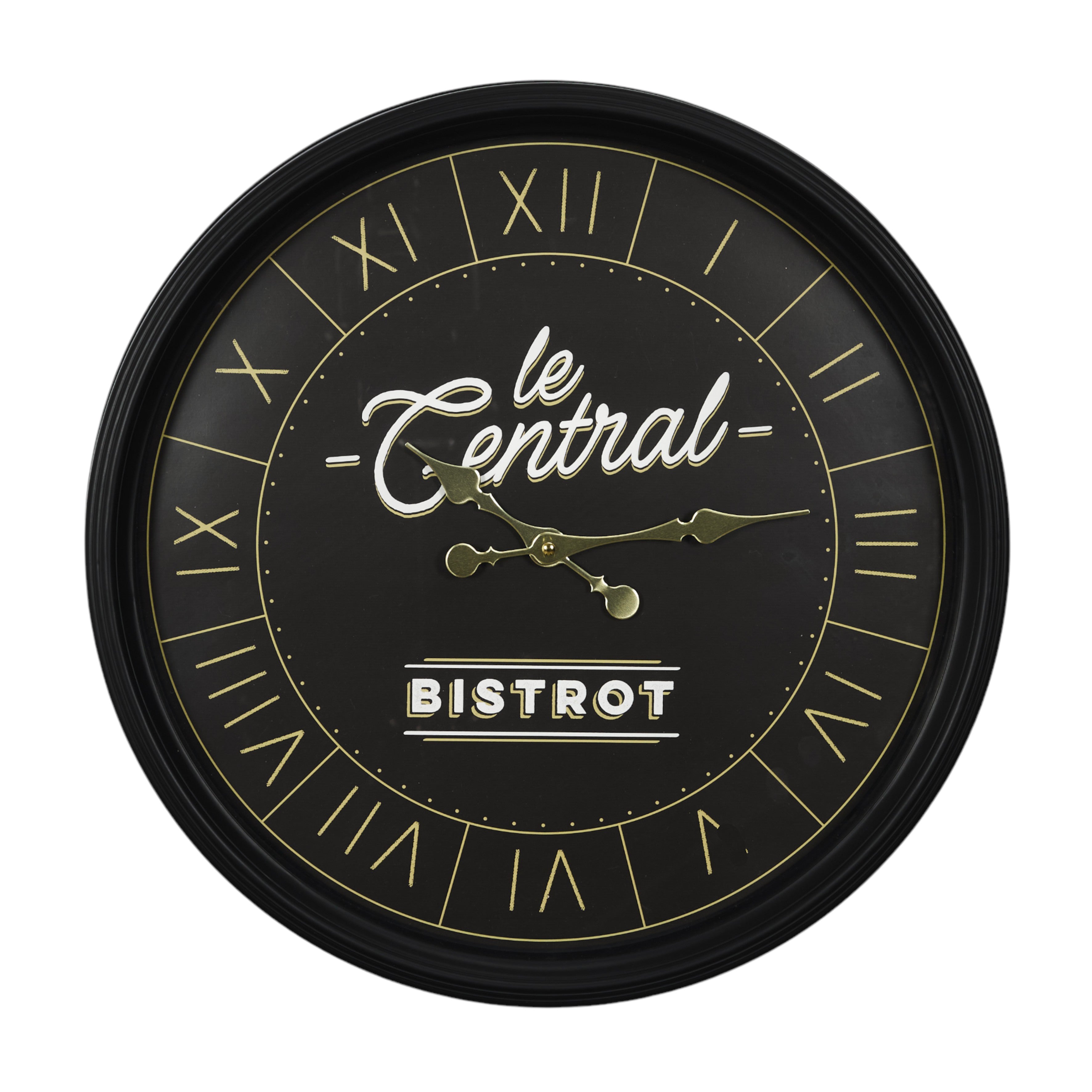 HORLOGE BISTROT NOIR 50CM